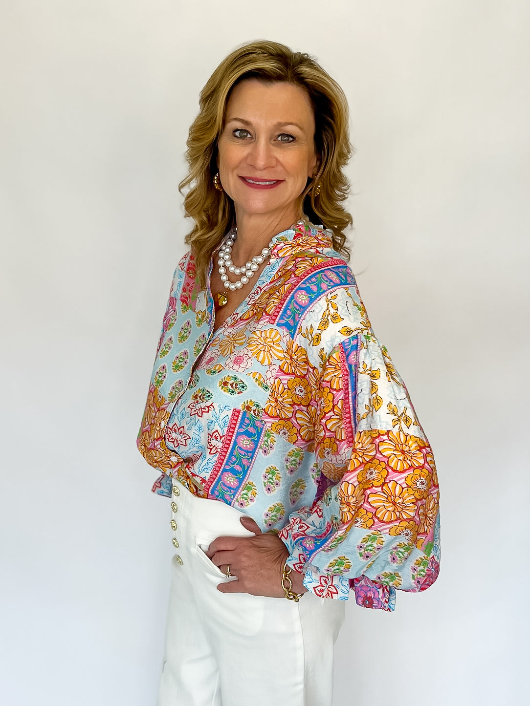 Saltair Patchwork Blouse