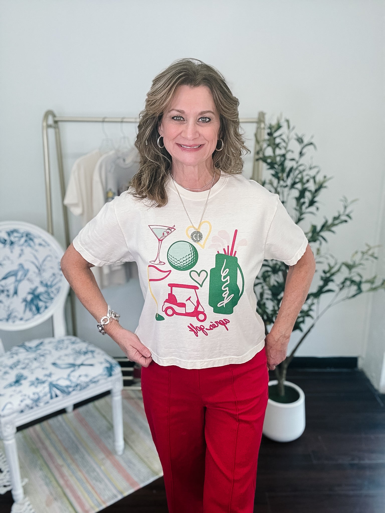 Golf Collage Cropped Tee