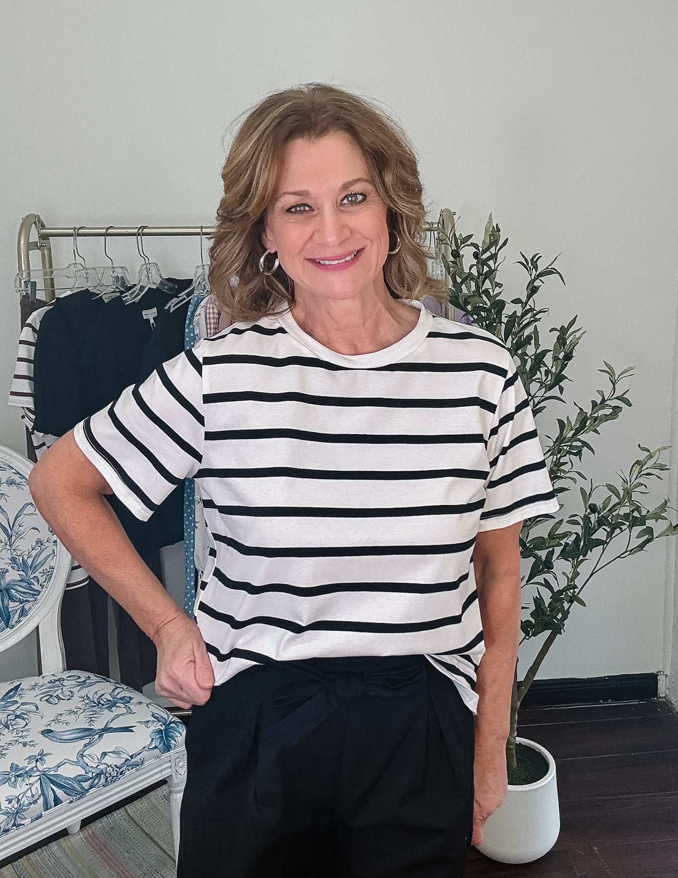 Feels So Good Striped Tee - White