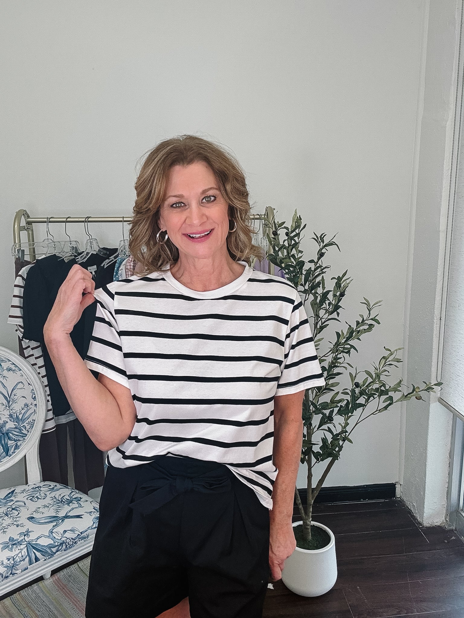Feels So Good Striped Tee - White