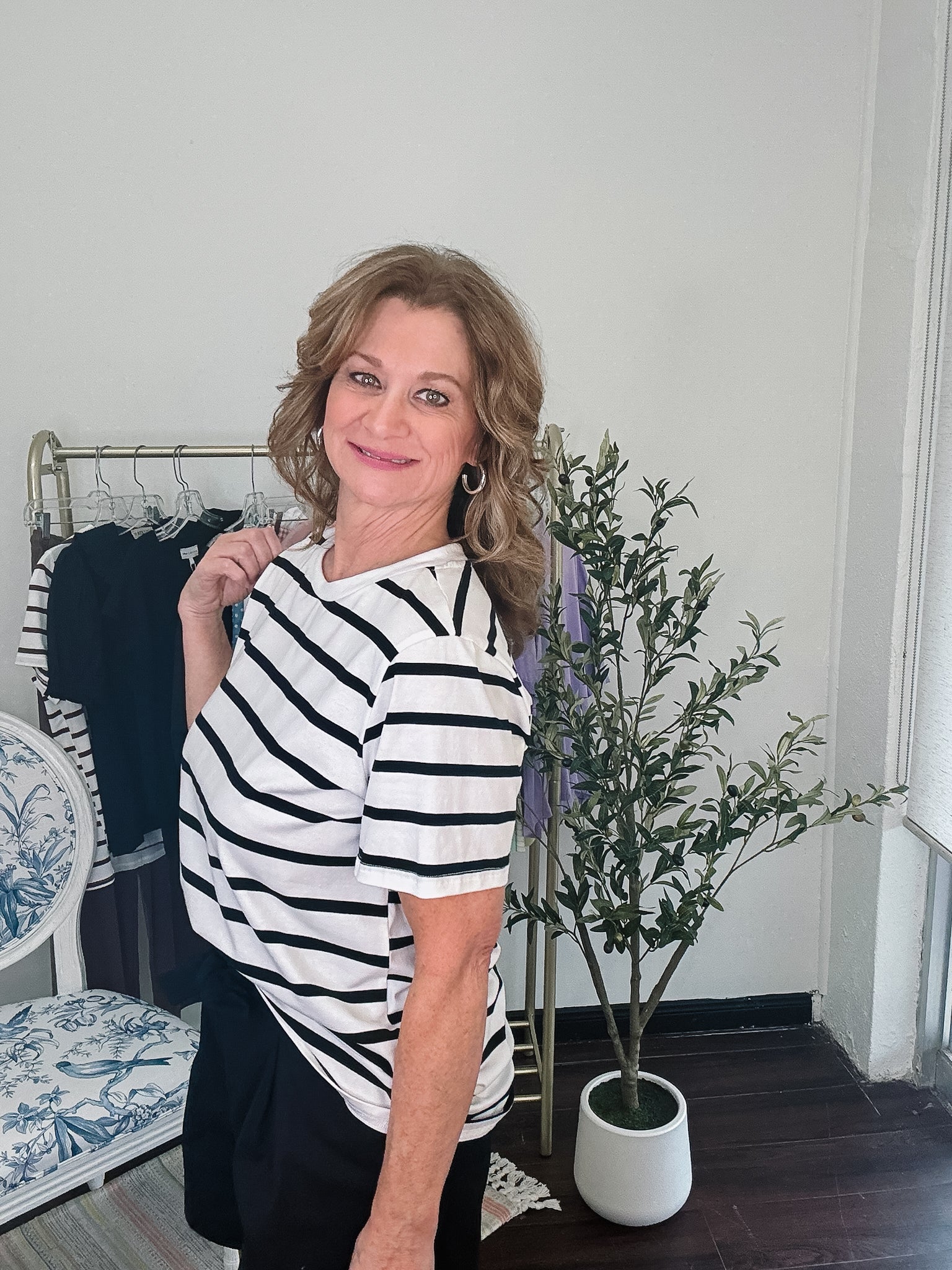 Feels So Good Striped Tee - White