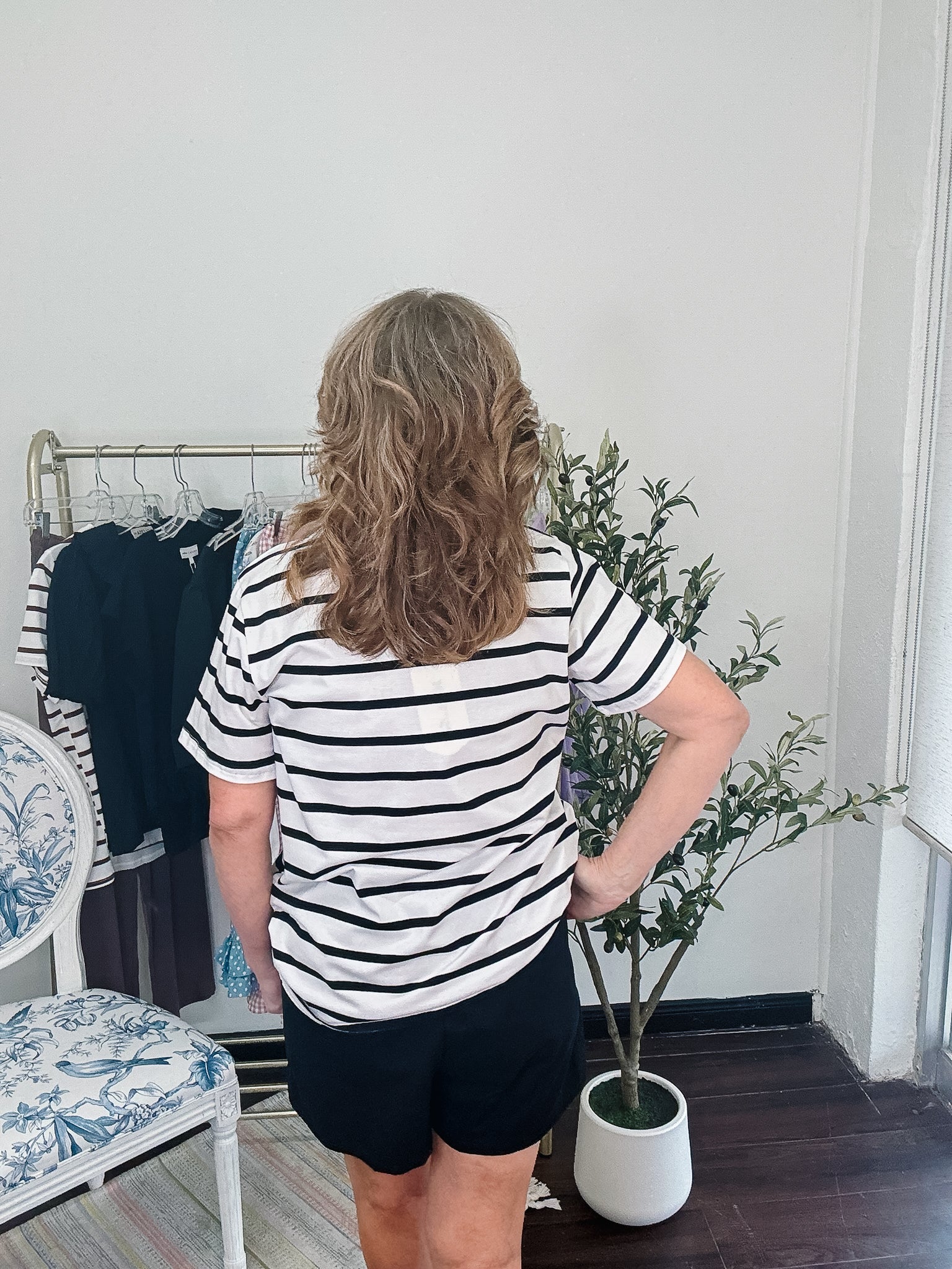 Feels So Good Striped Tee - White