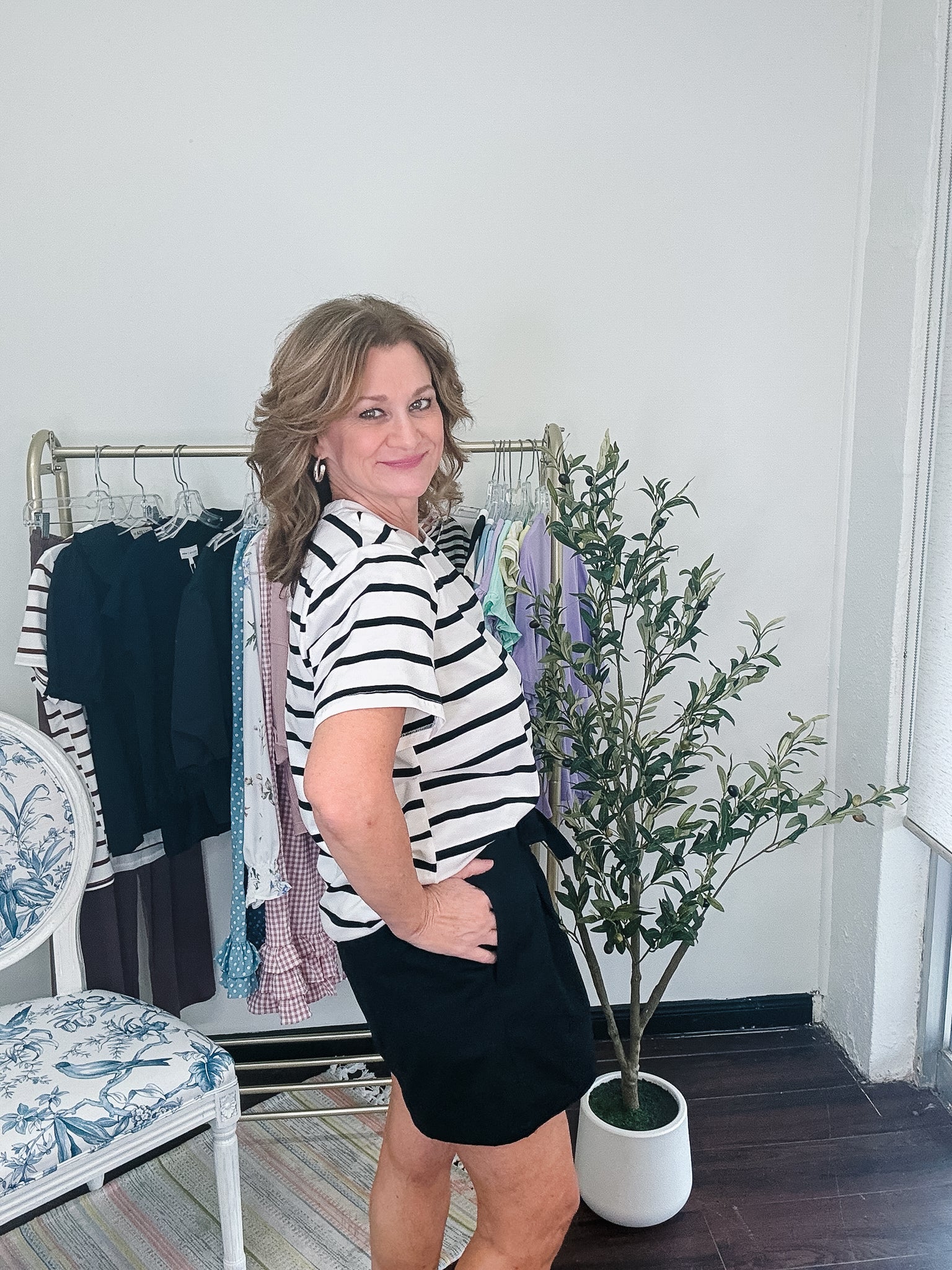 Feels So Good Striped Tee - White