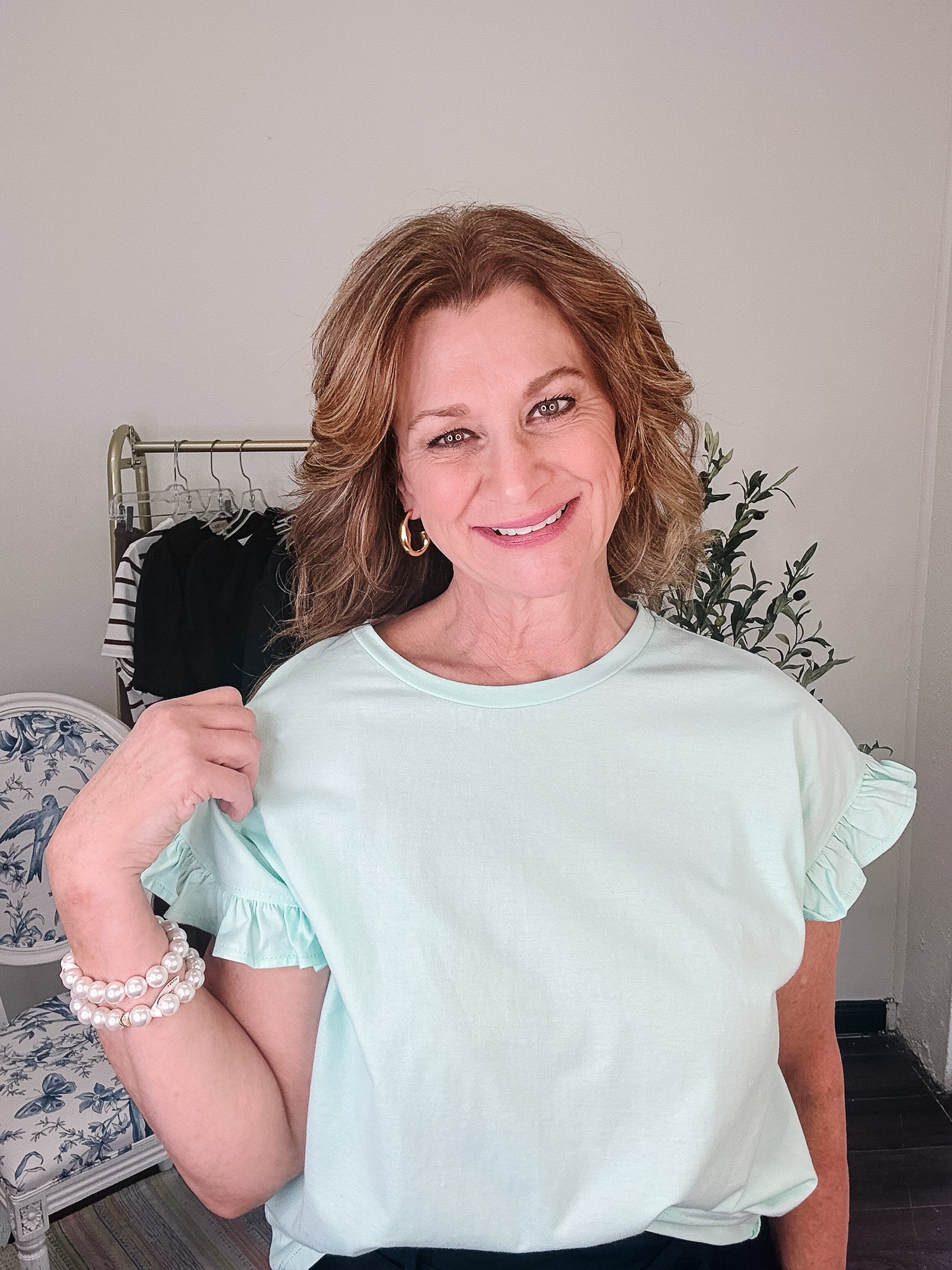 Feels So Good Ruffle Sleeve Tee - Mint