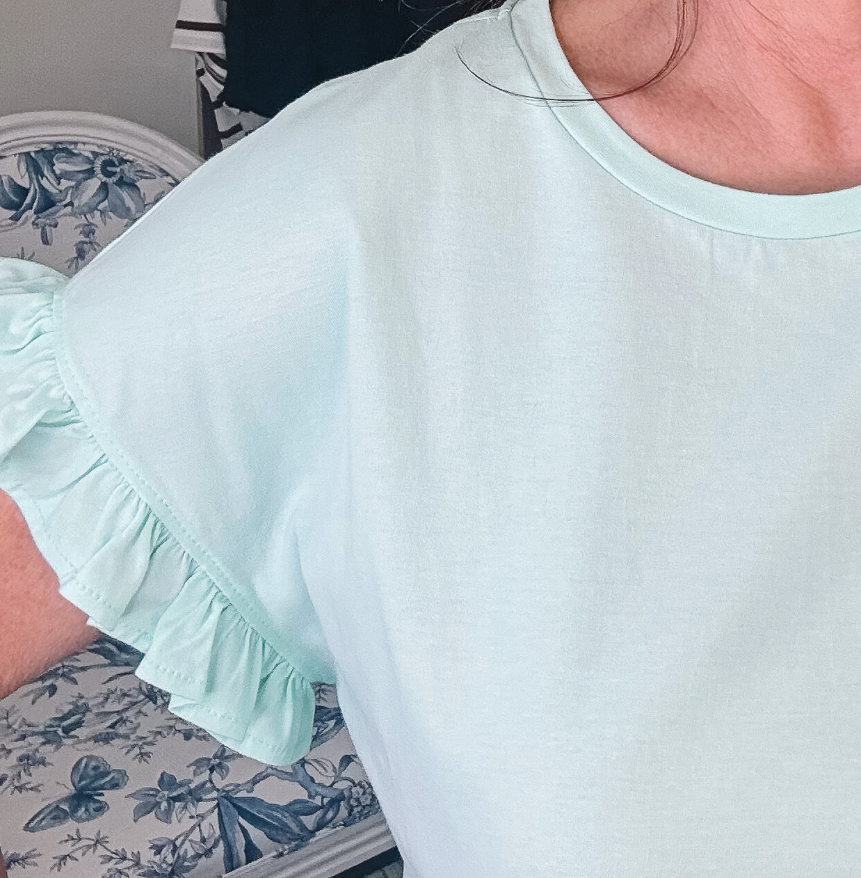 Feels So Good Ruffle Sleeve Tee - Mint