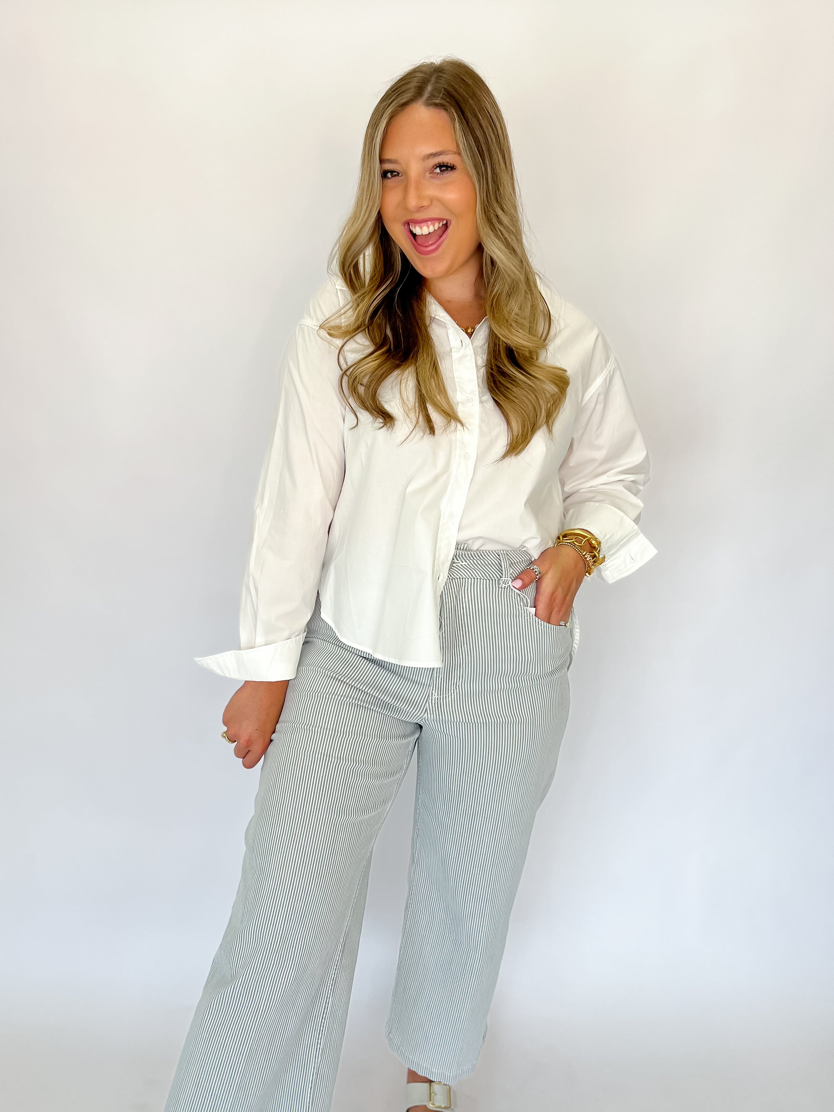 [Dear John] Audrey Wide Leg Jean - Railroad Grey