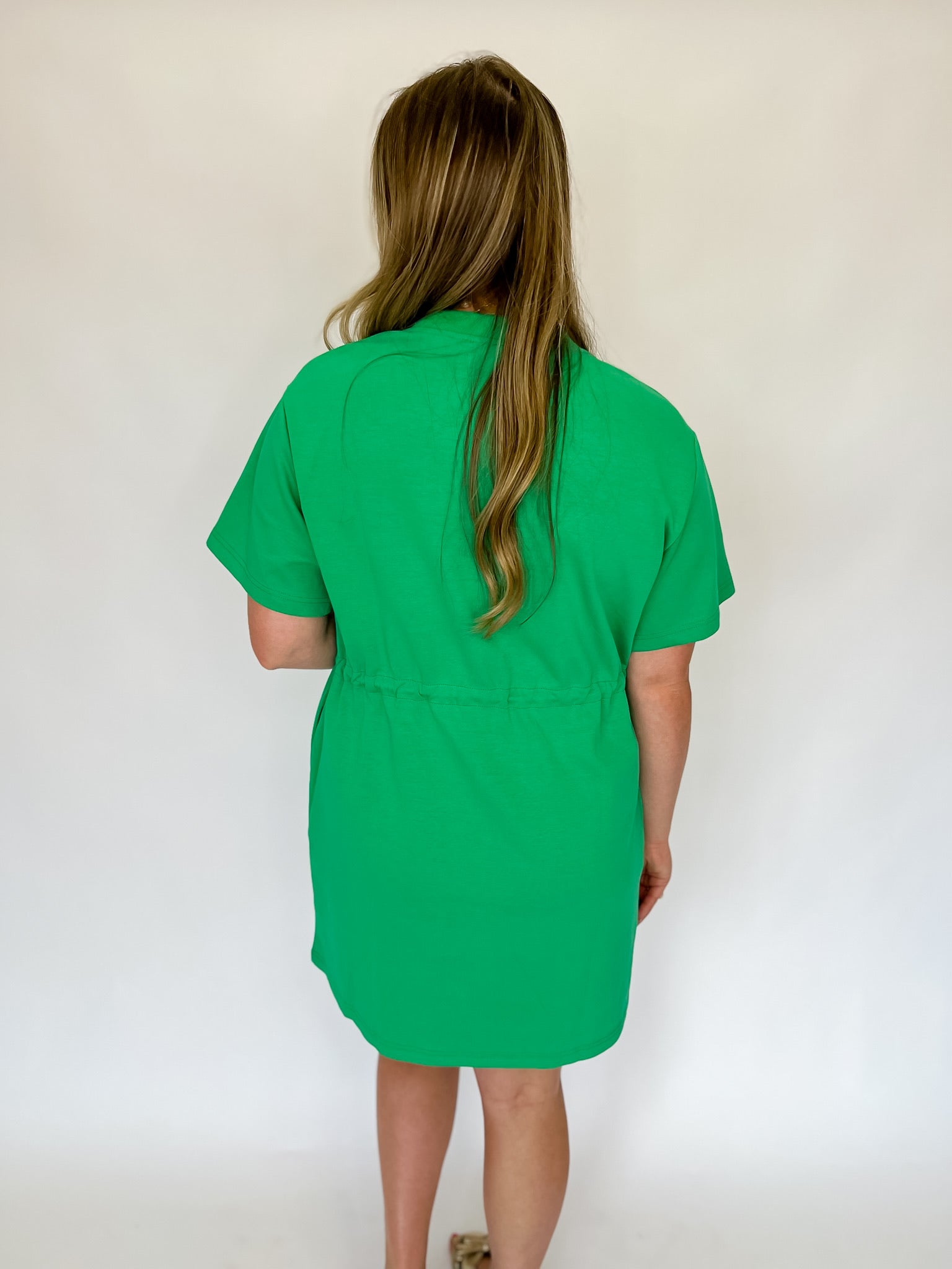 Love Interest Mini Dress-Green