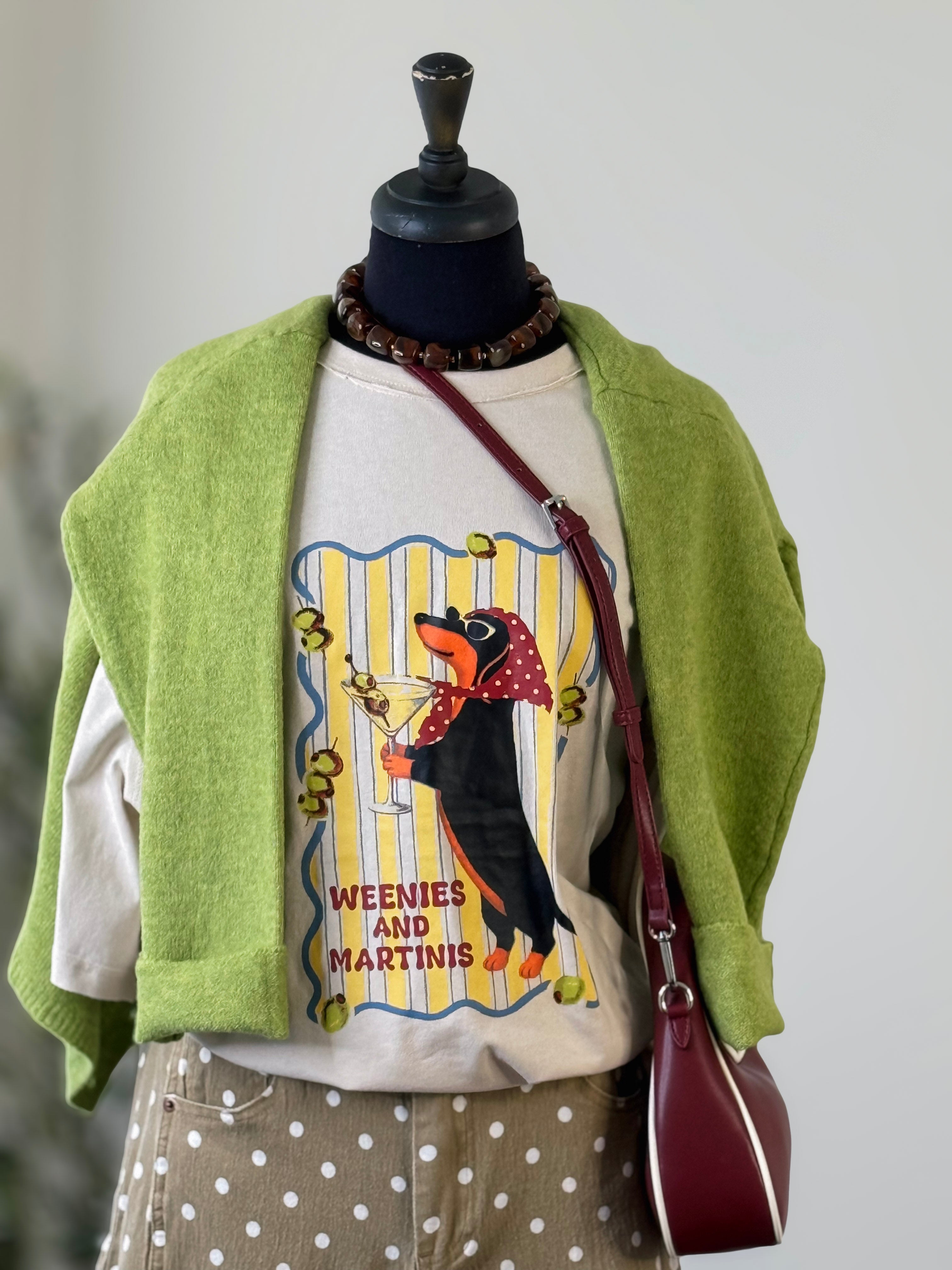 Weenies and Martinis Graphic Tee-Bone