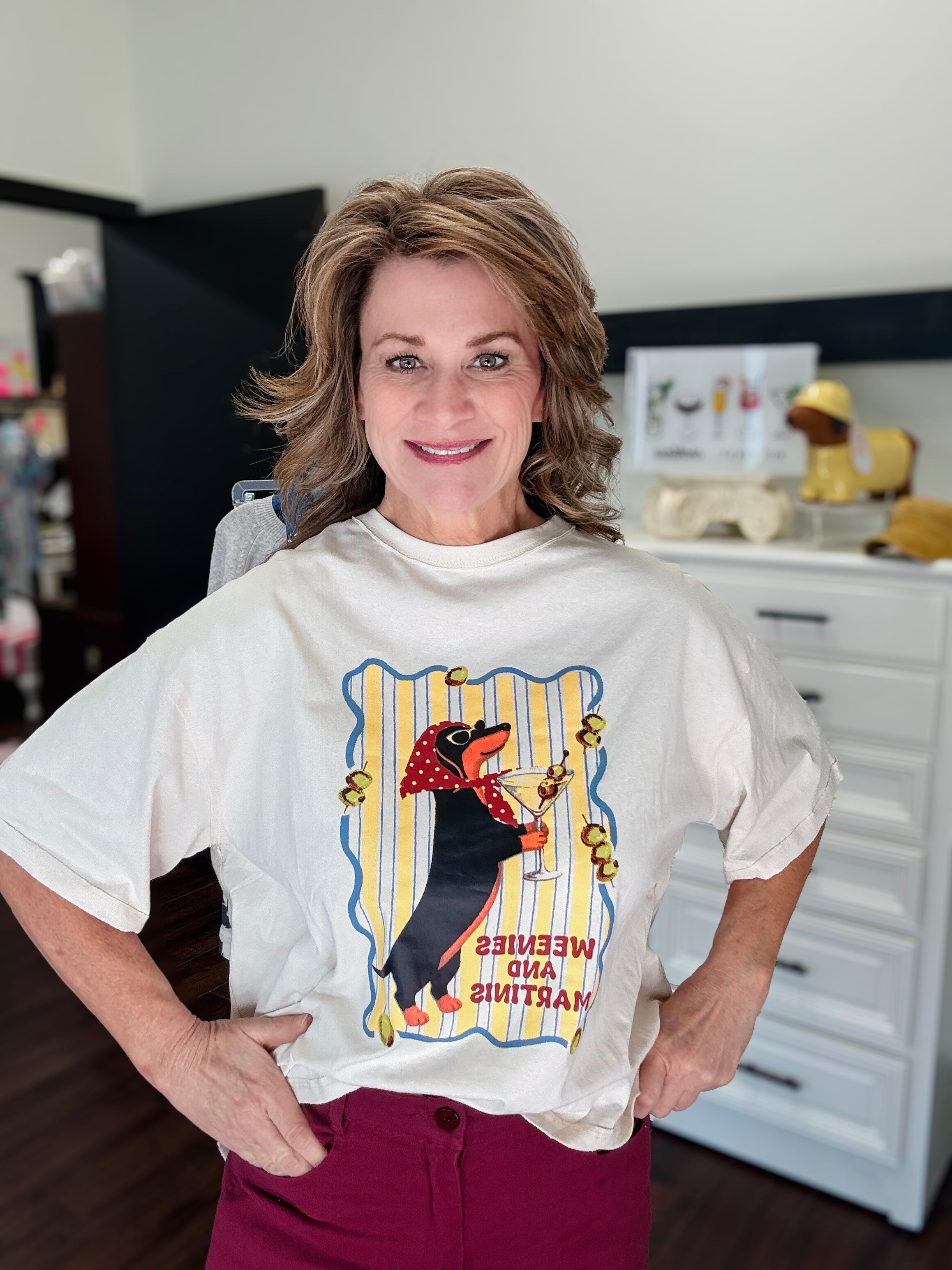 Weenies and Martinis Graphic Tee-Bone