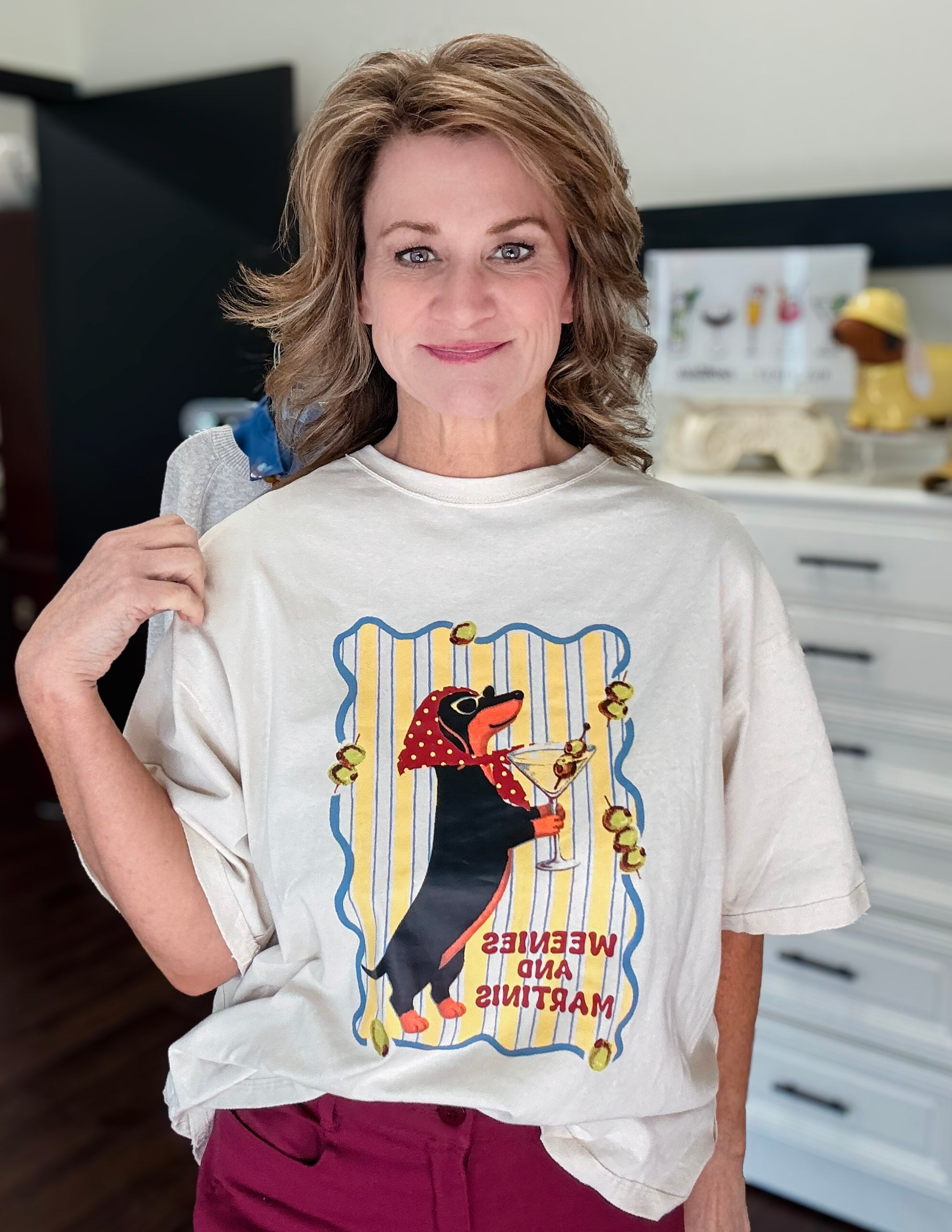 Weenies and Martinis Graphic Tee-Bone