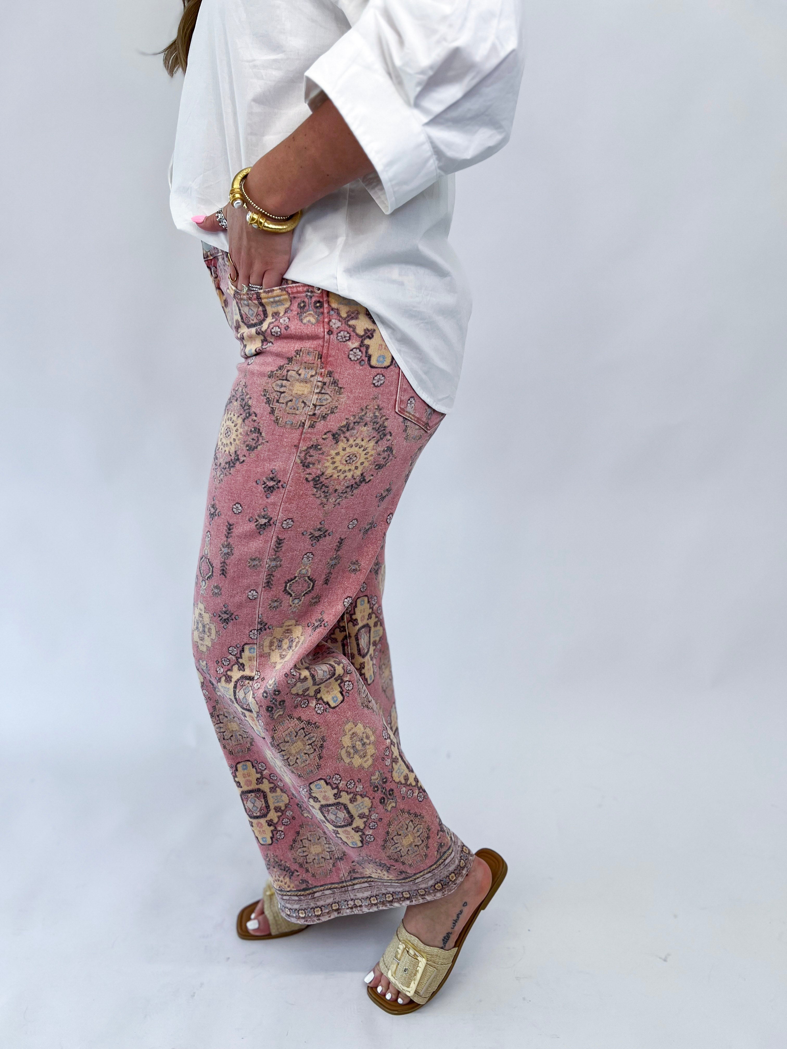 [Dear John] Micha Novelty Wide Leg Jean- Tibetan Tapestry