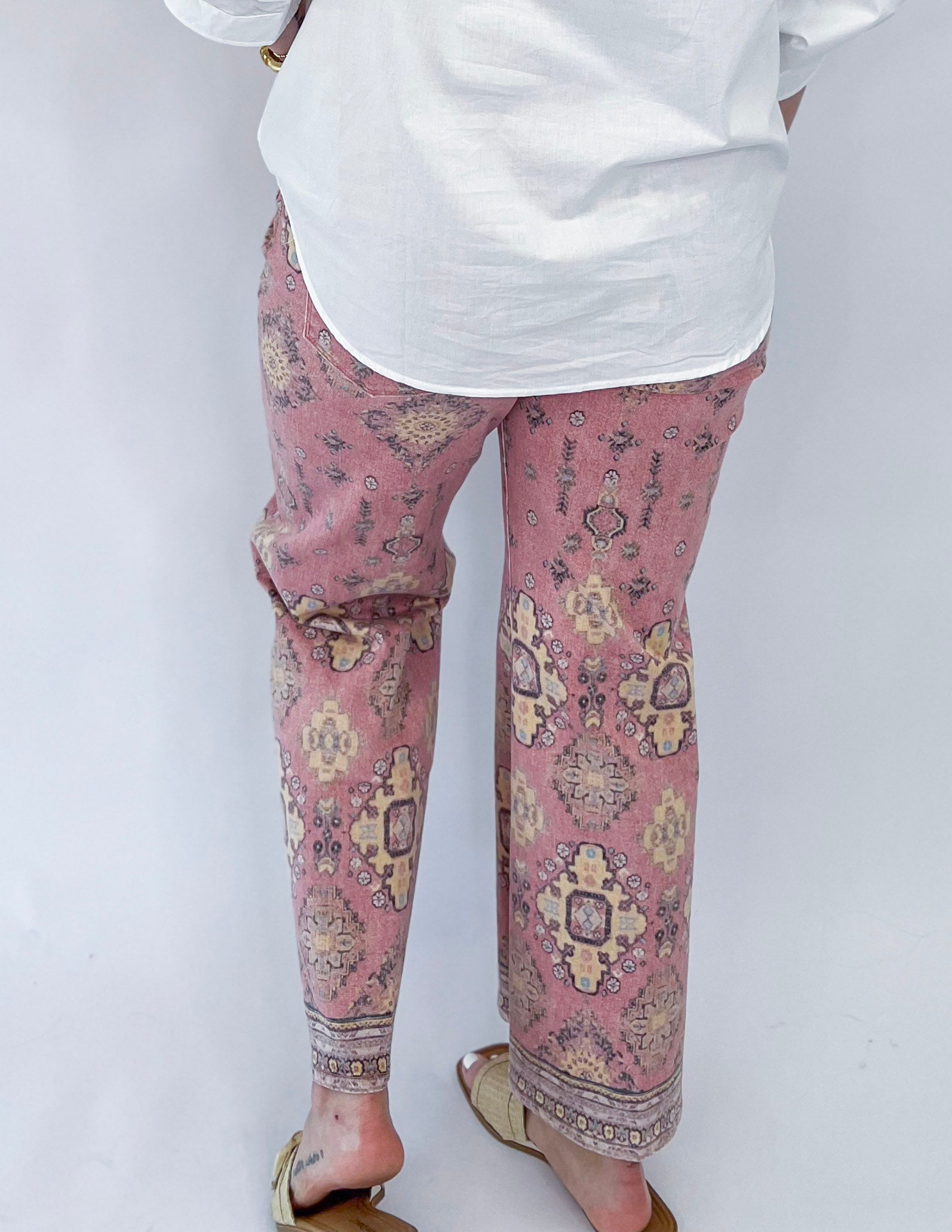 [Dear John] Micha Novelty Wide Leg Jean- Tibetan Tapestry