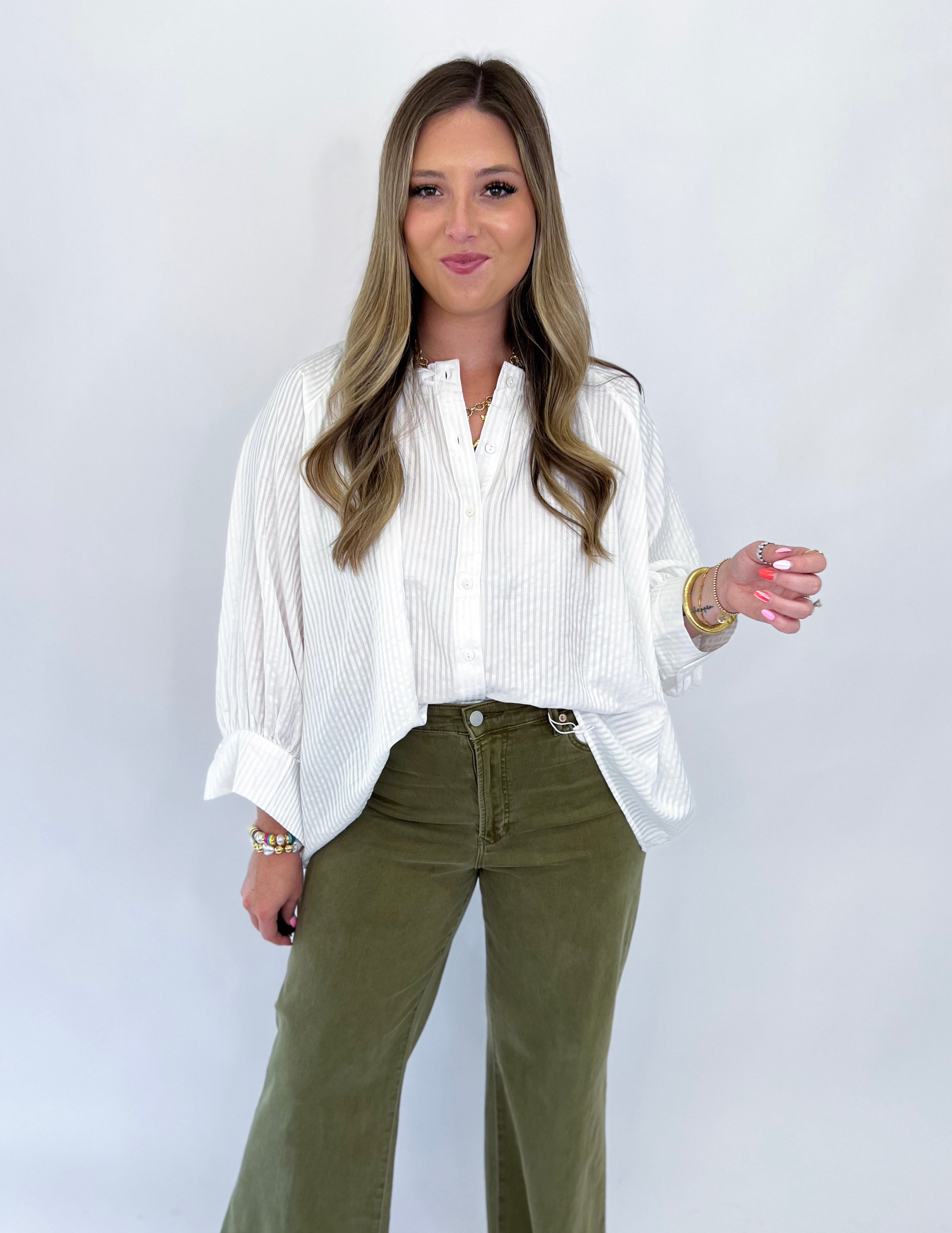 [Dear John] Fiona Wide Leg Jean- Olive Branch