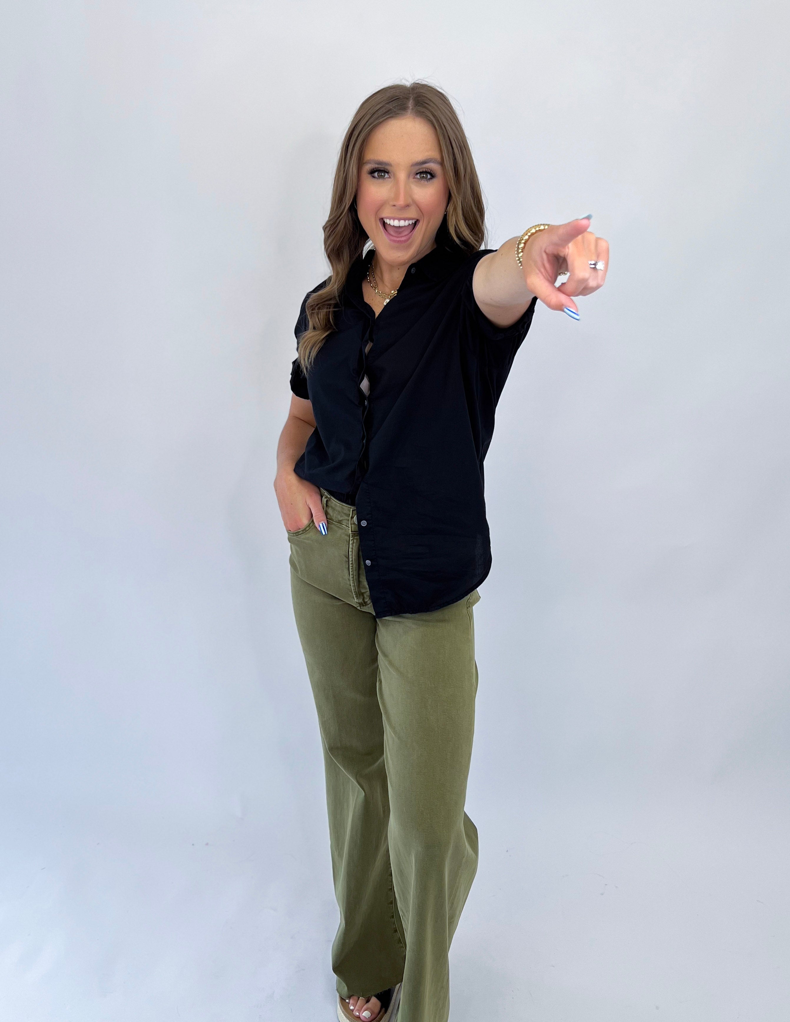 [Dear John] Benning Poplin Top- Black