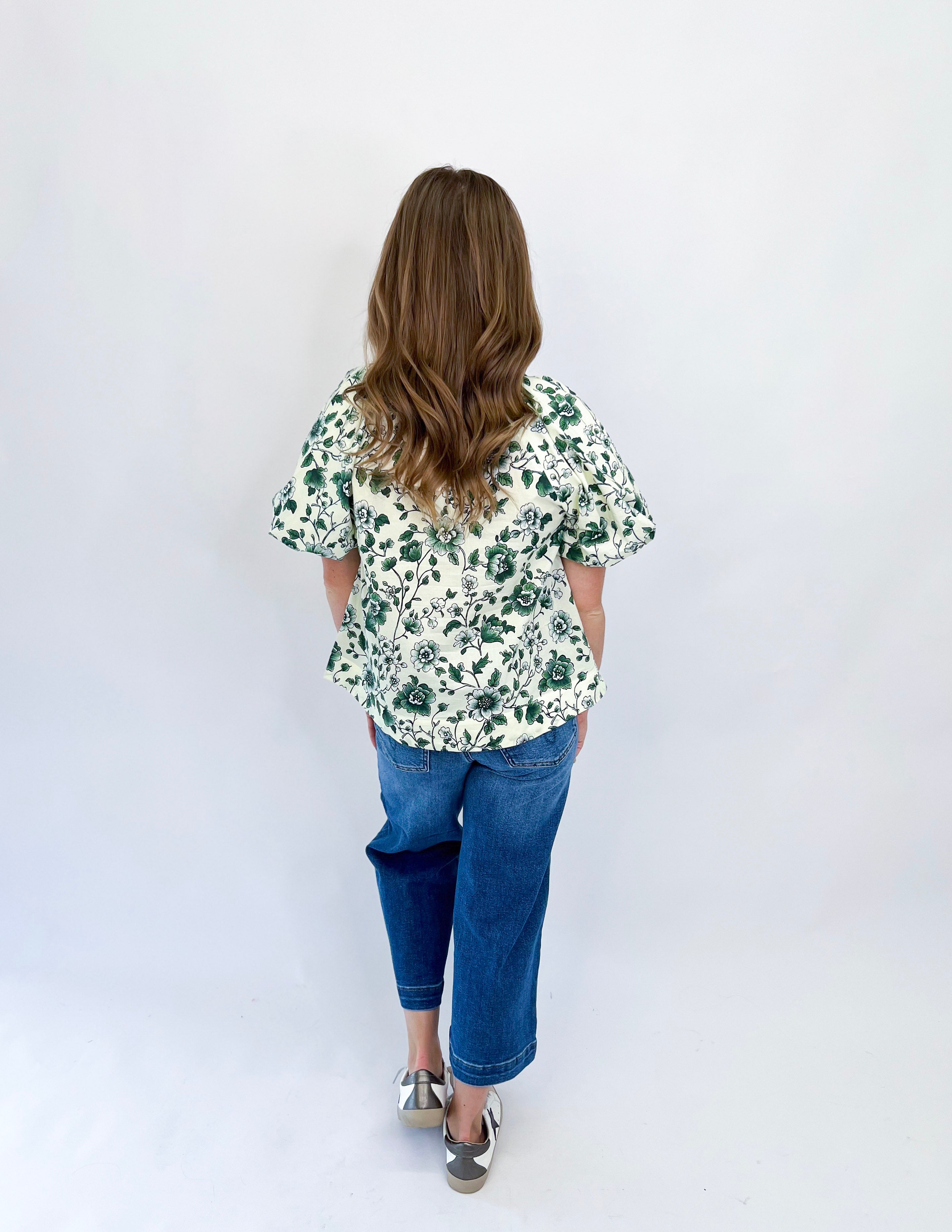 [Judy Blue] Mid Rise Wide Crop Vintage Pkts & Wide Hem