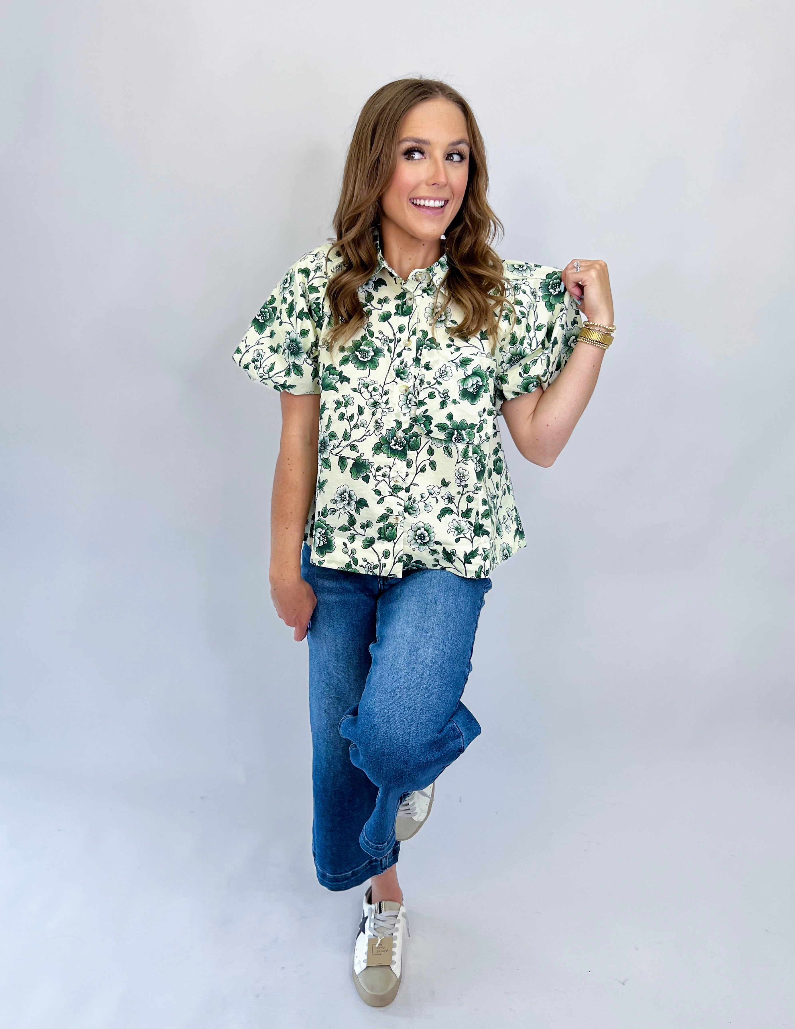 [Judy Blue] Mid Rise Wide Crop Vintage Pkts & Wide Hem