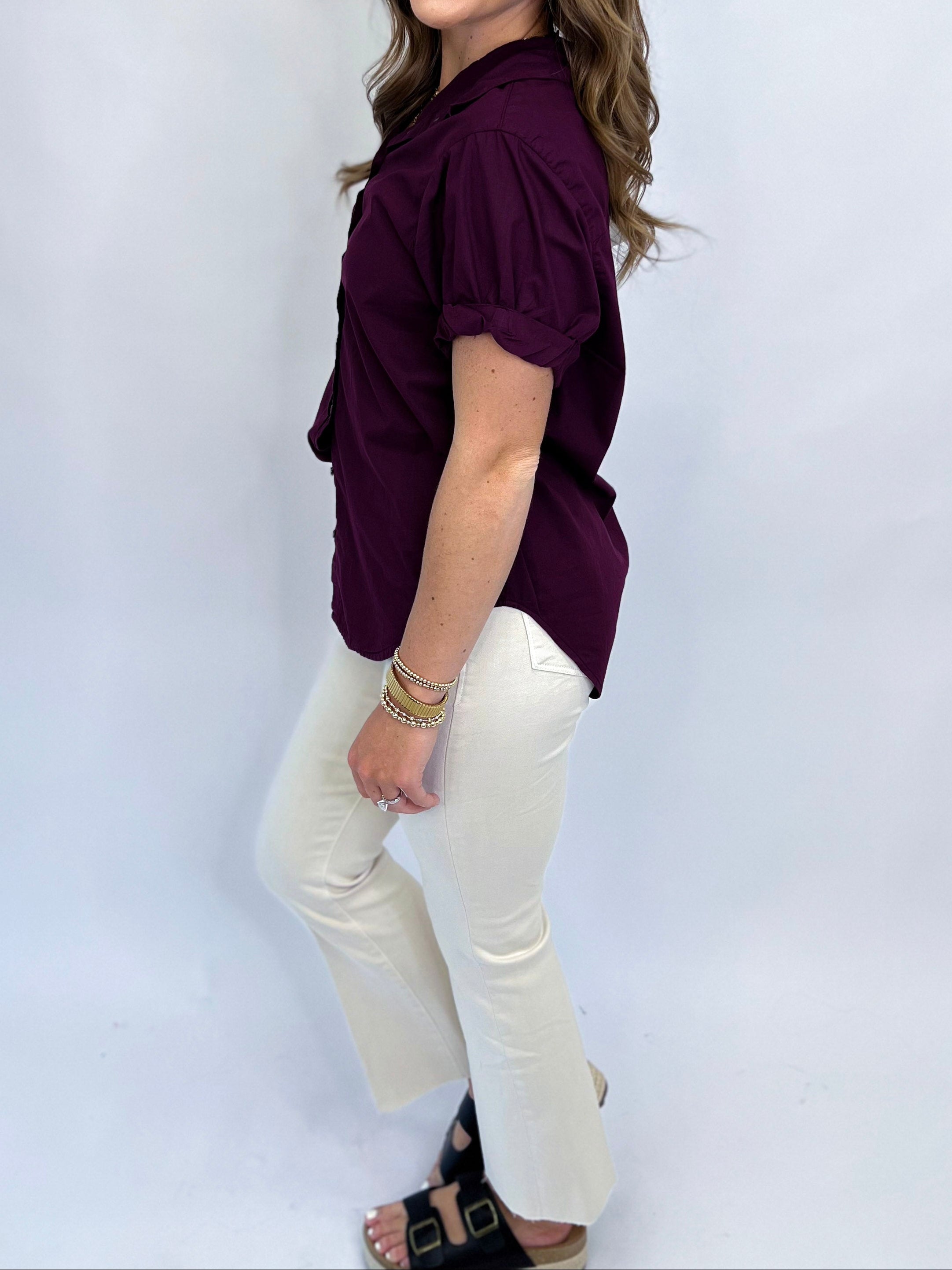[Dear John] Benning Poplin Top- Fig