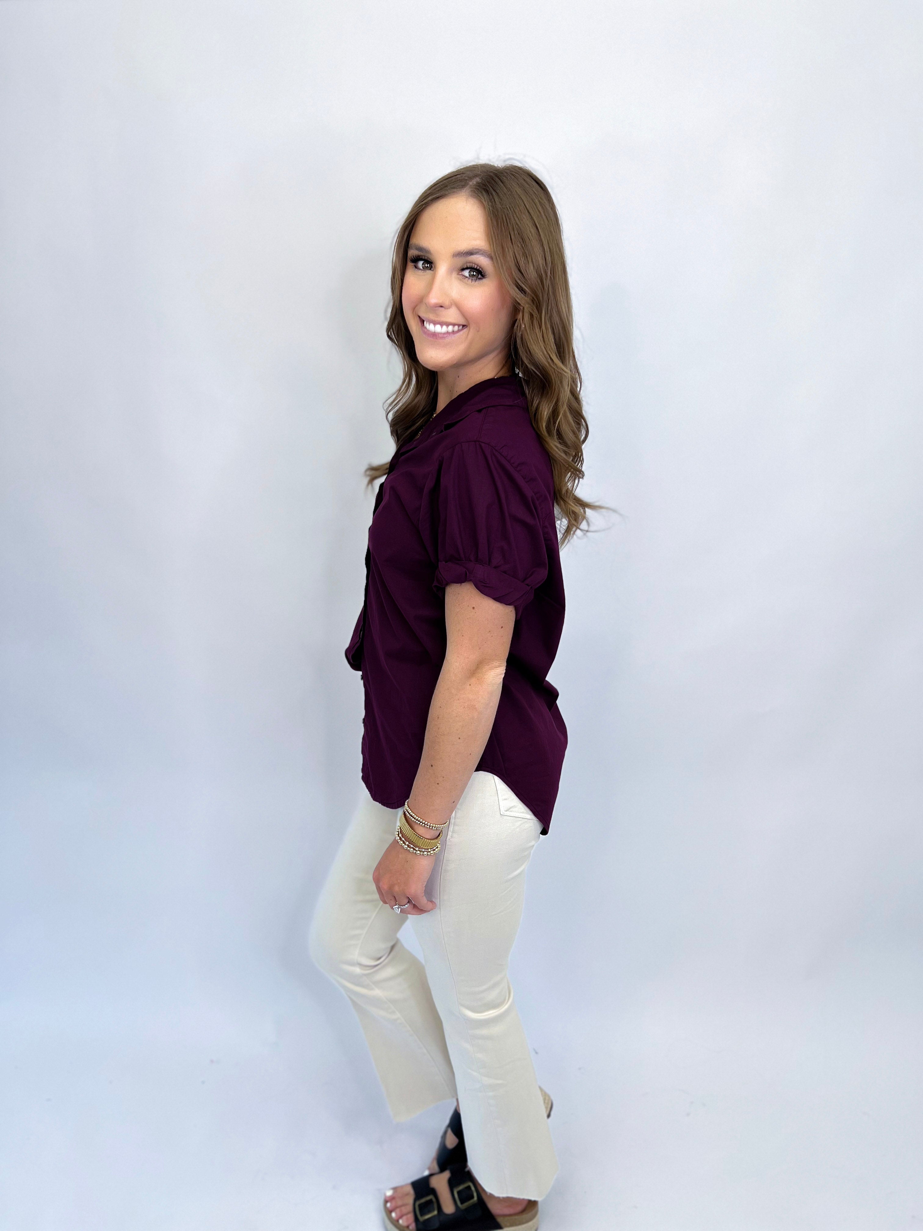 [Dear John] Benning Poplin Top- Fig