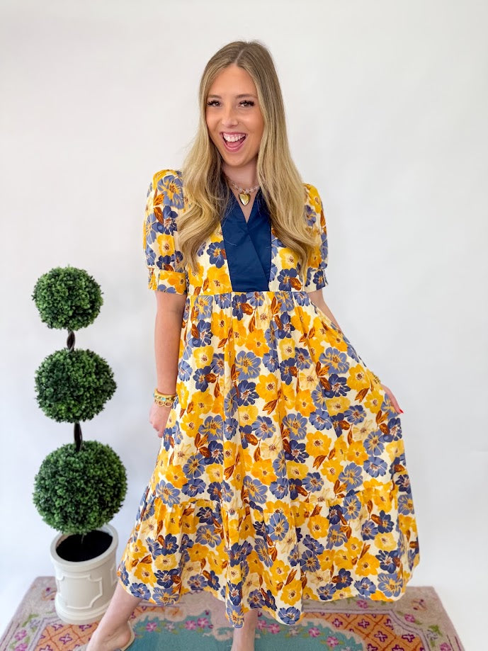 Flirty Floral Midi Dress