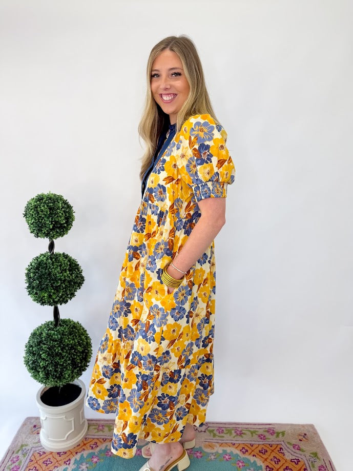 Flirty Floral Midi Dress