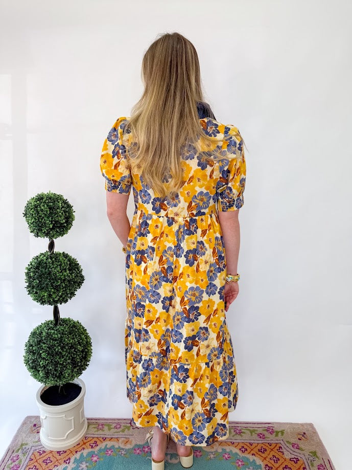 Flirty Floral Midi Dress