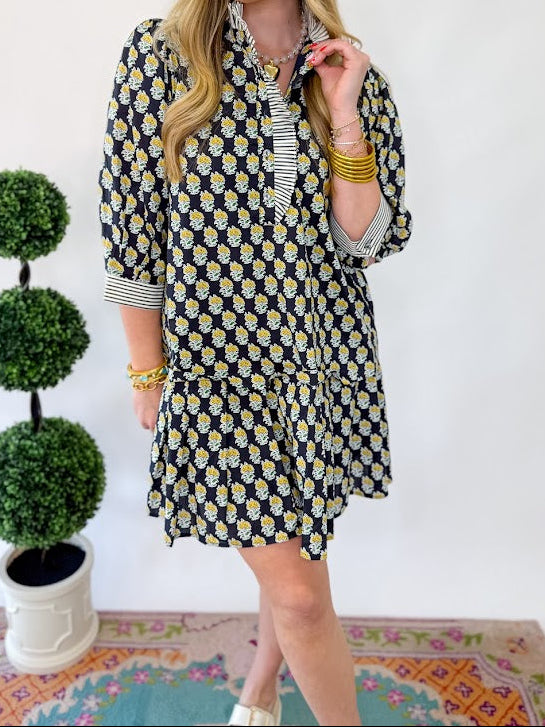 Marigold Navy Mini Dress