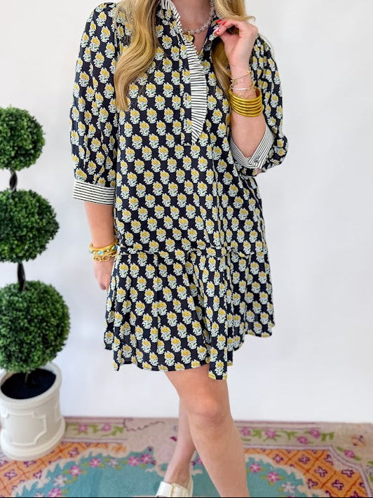 Marigold Navy Mini Dress