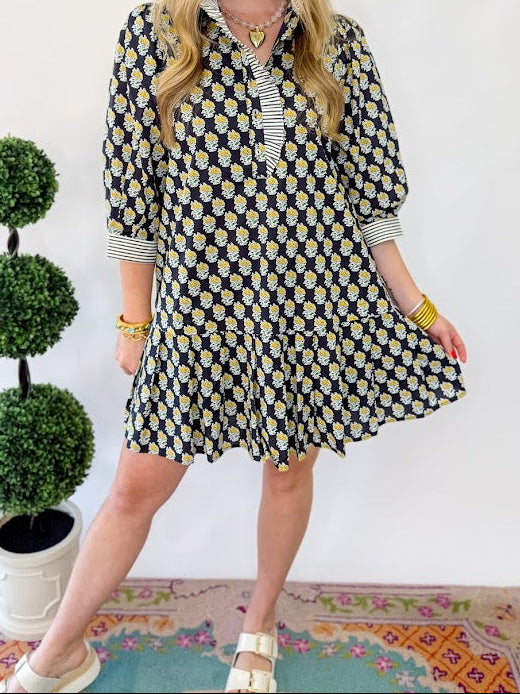 Marigold Navy Mini Dress