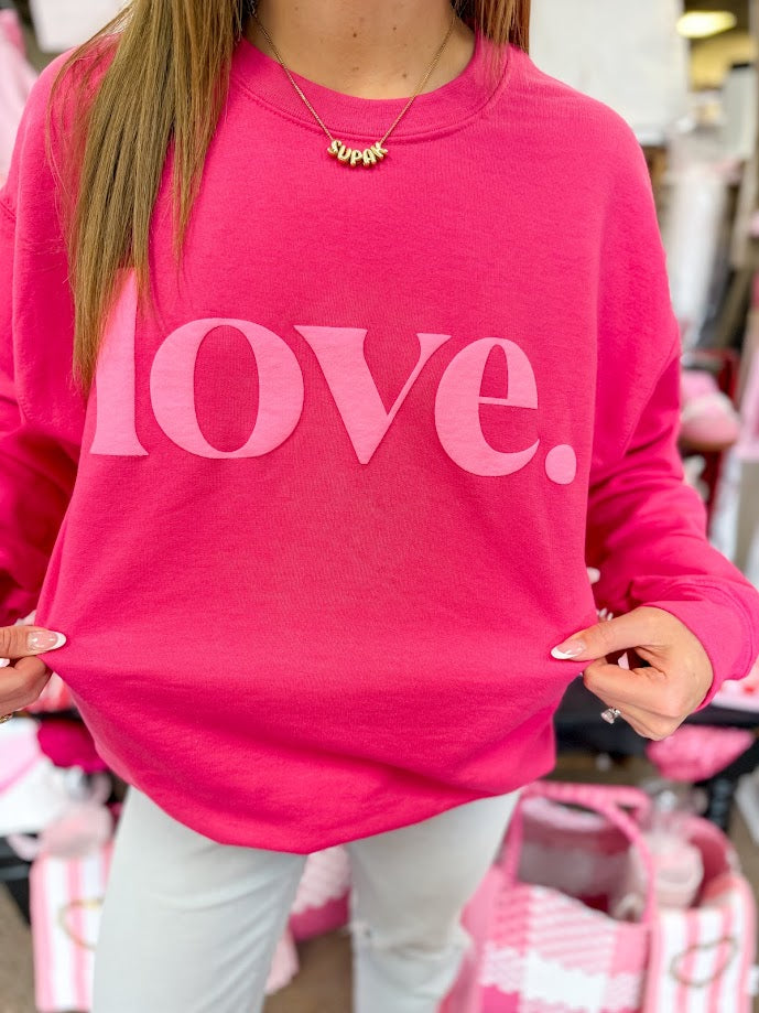 Love. Puff Sweatshirt - Pink 2XL
