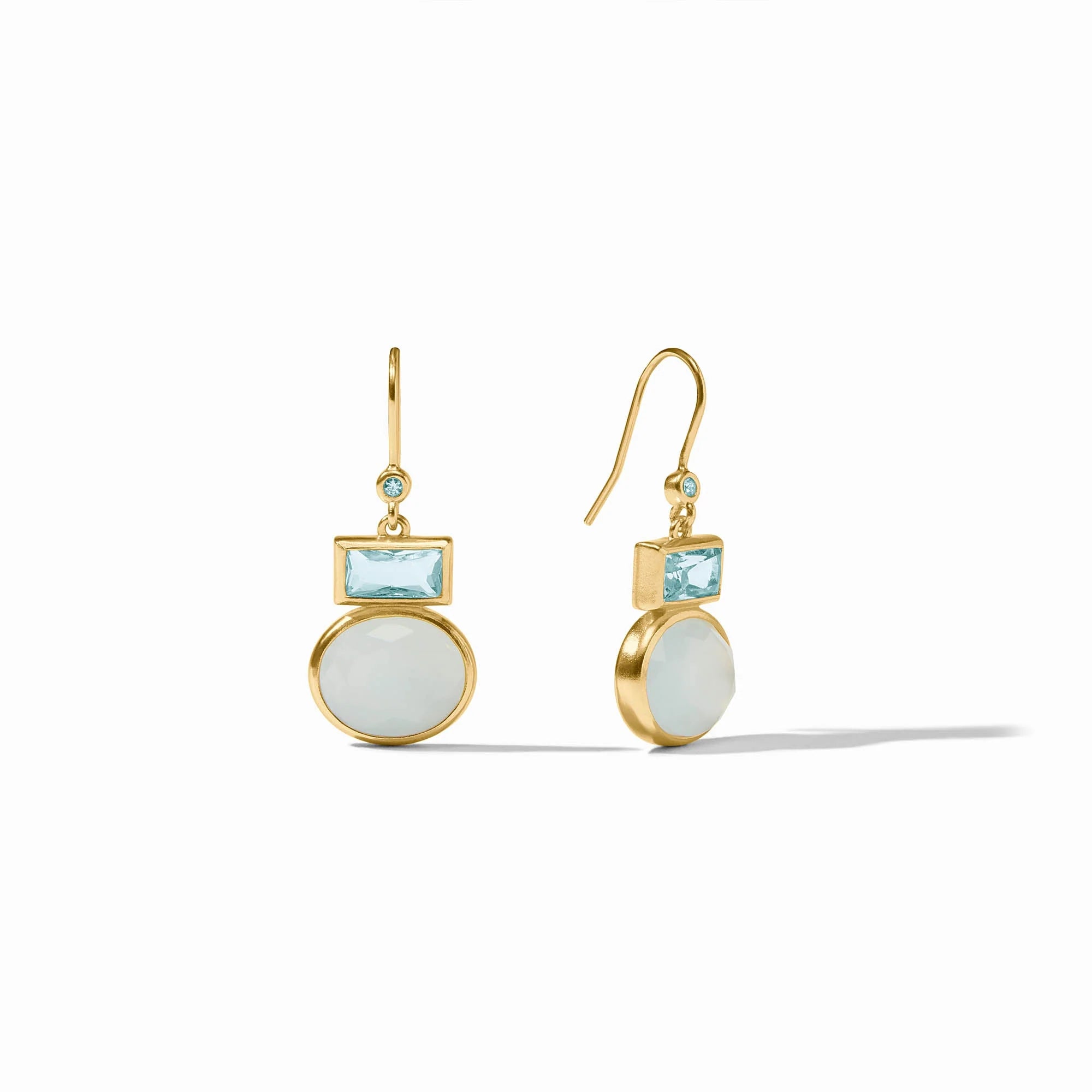 [Jule Vos] Jolie Midi Earring-Gold-Aquamarine Blue