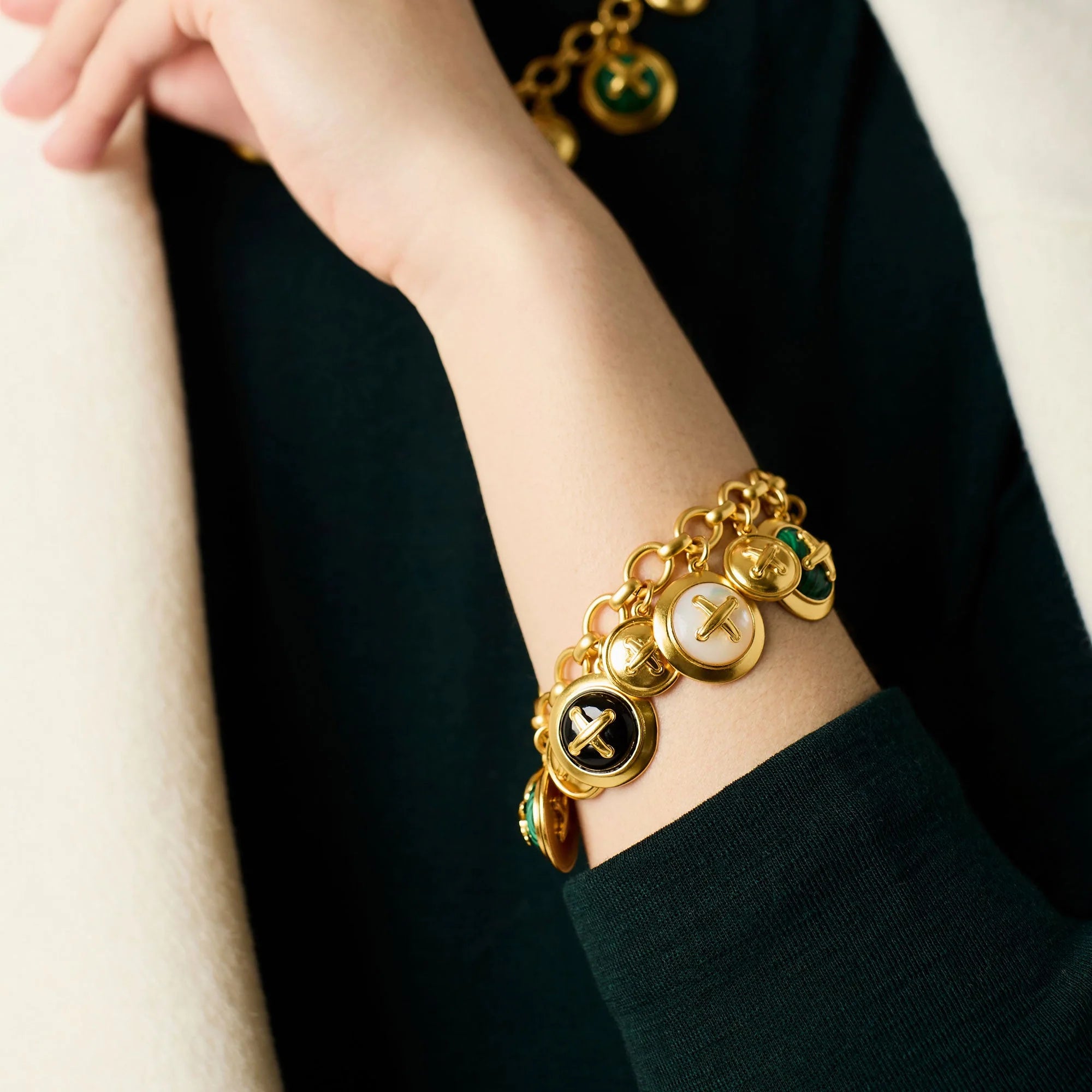 [Julie Vos] Essex Charm Bracelet - Multi Stone - OS