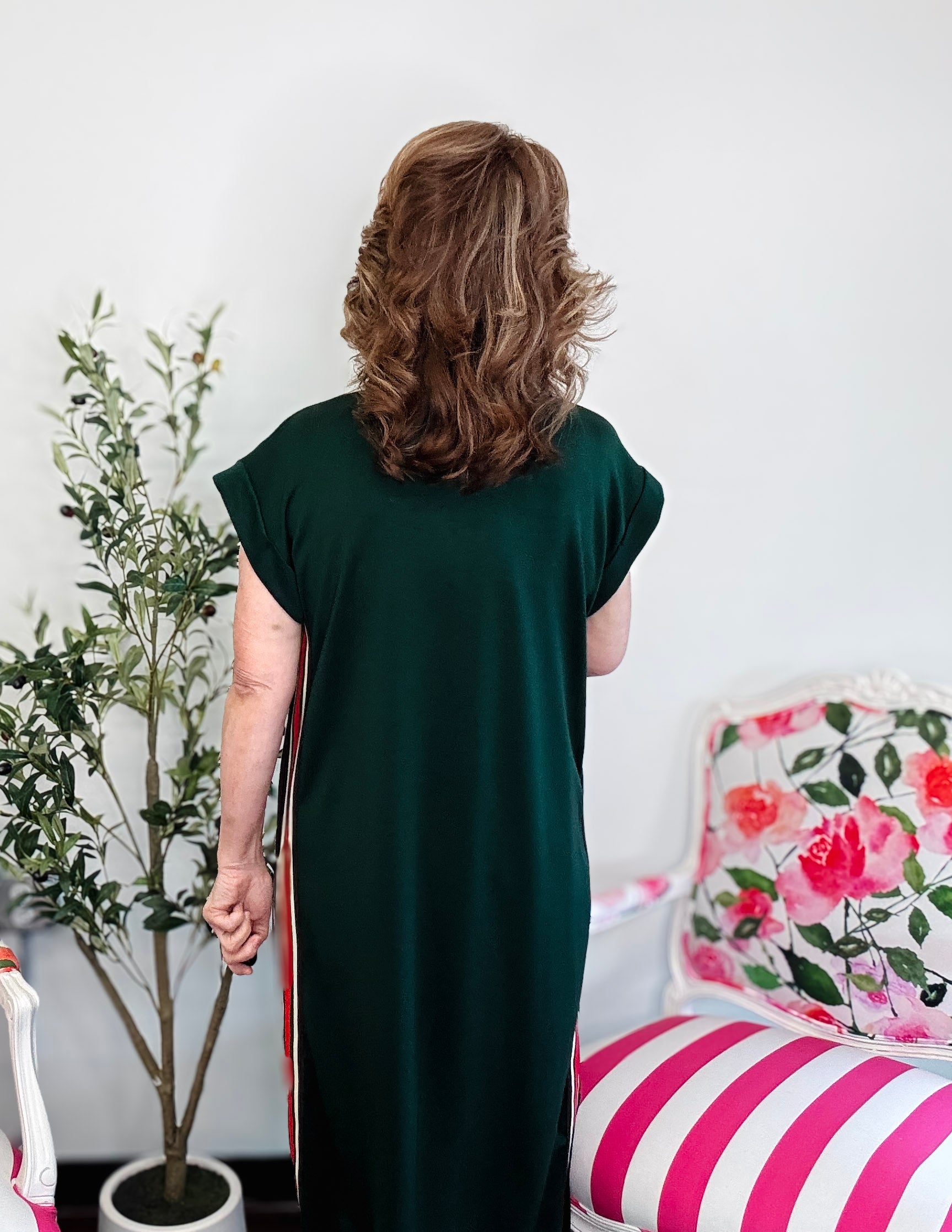 Just a Little Edgy Dress-Hunter Green