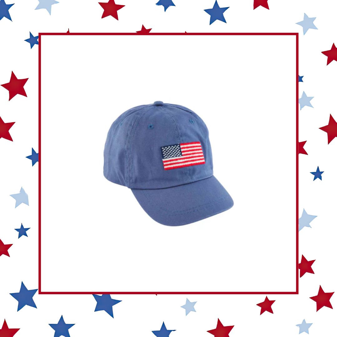 Kids- Mud Pie-Flag Embroidered Hat