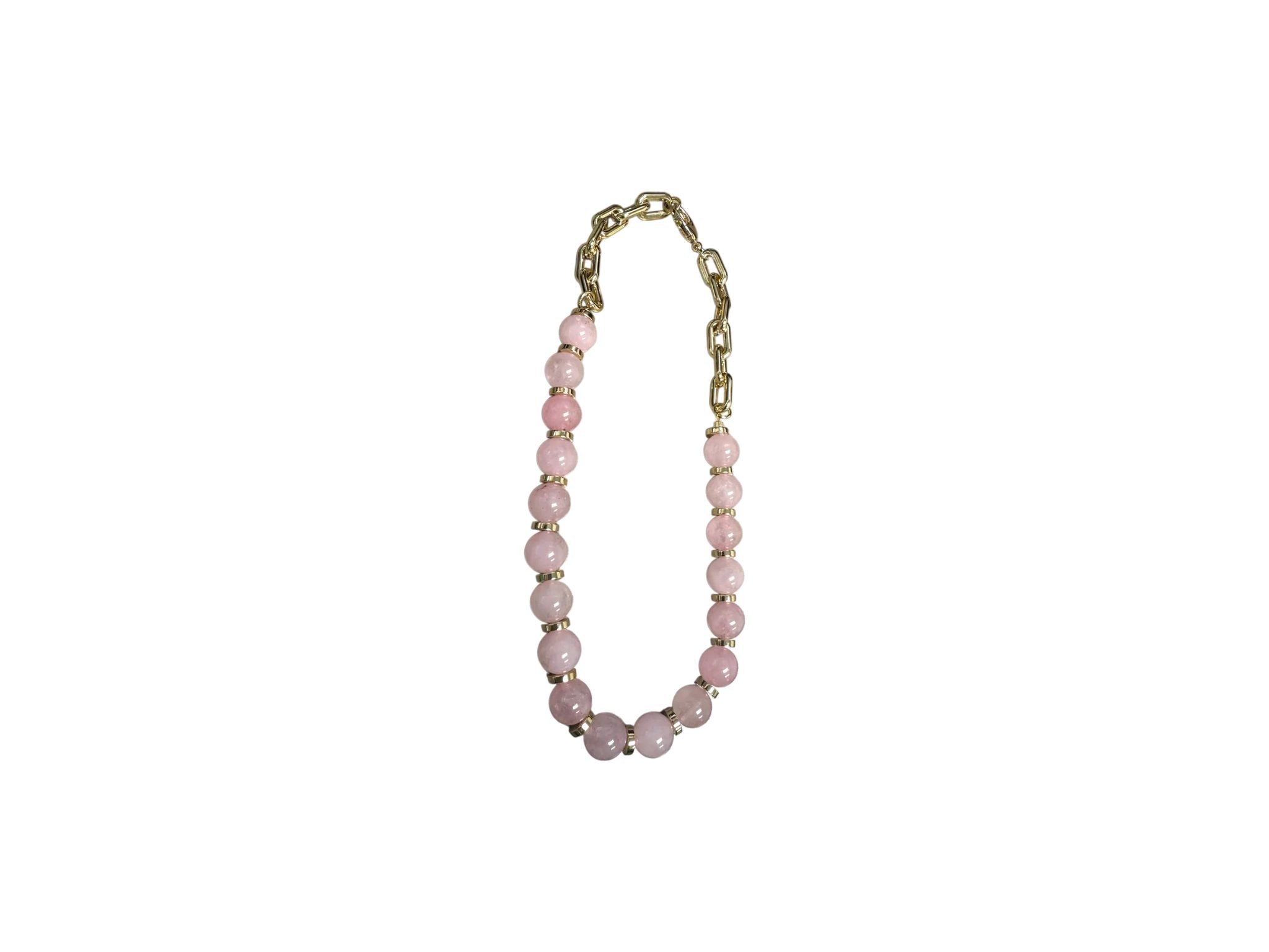 Beaded Rose Quartz Necklace