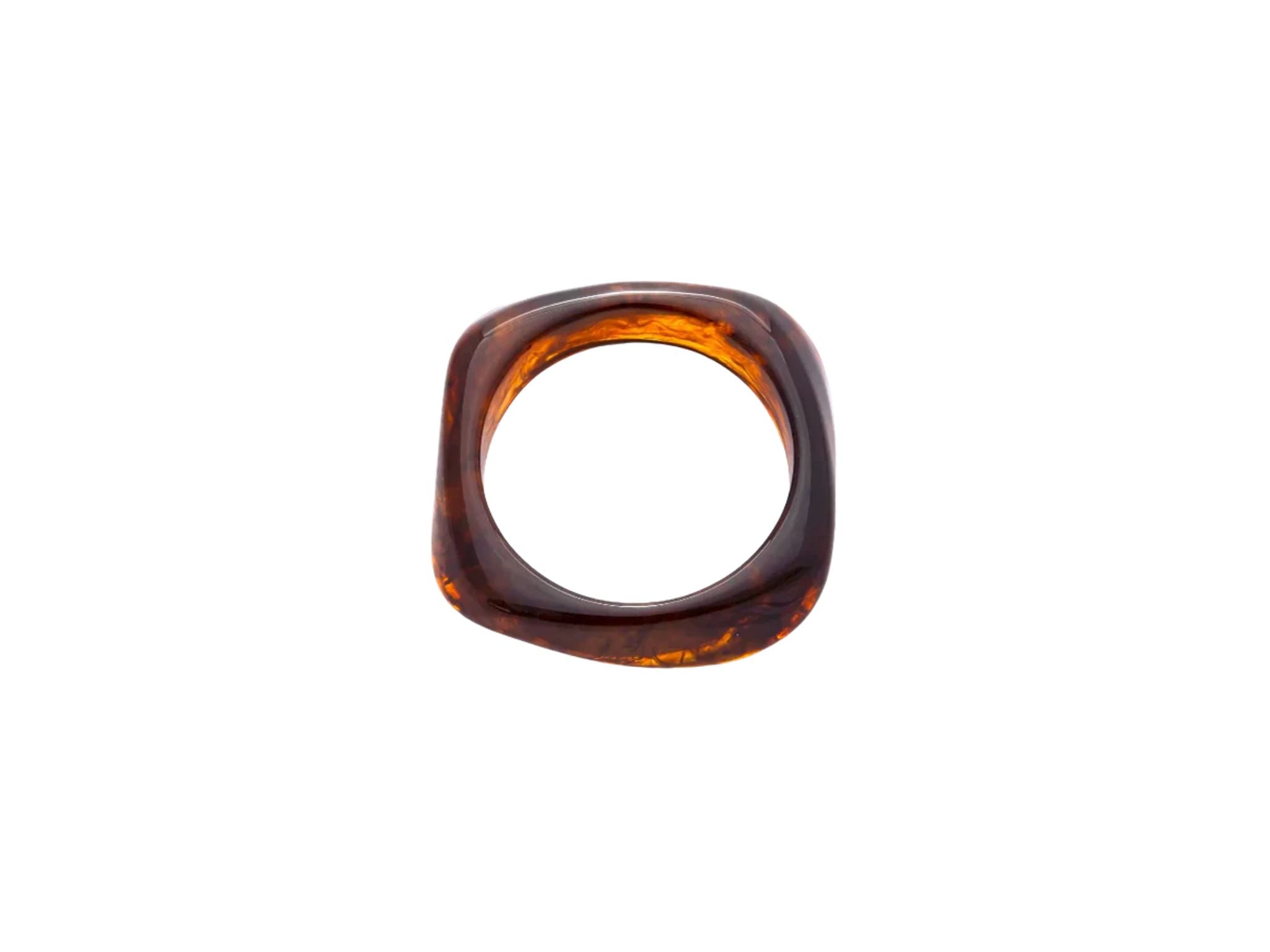 Brown Resin Square Bangle