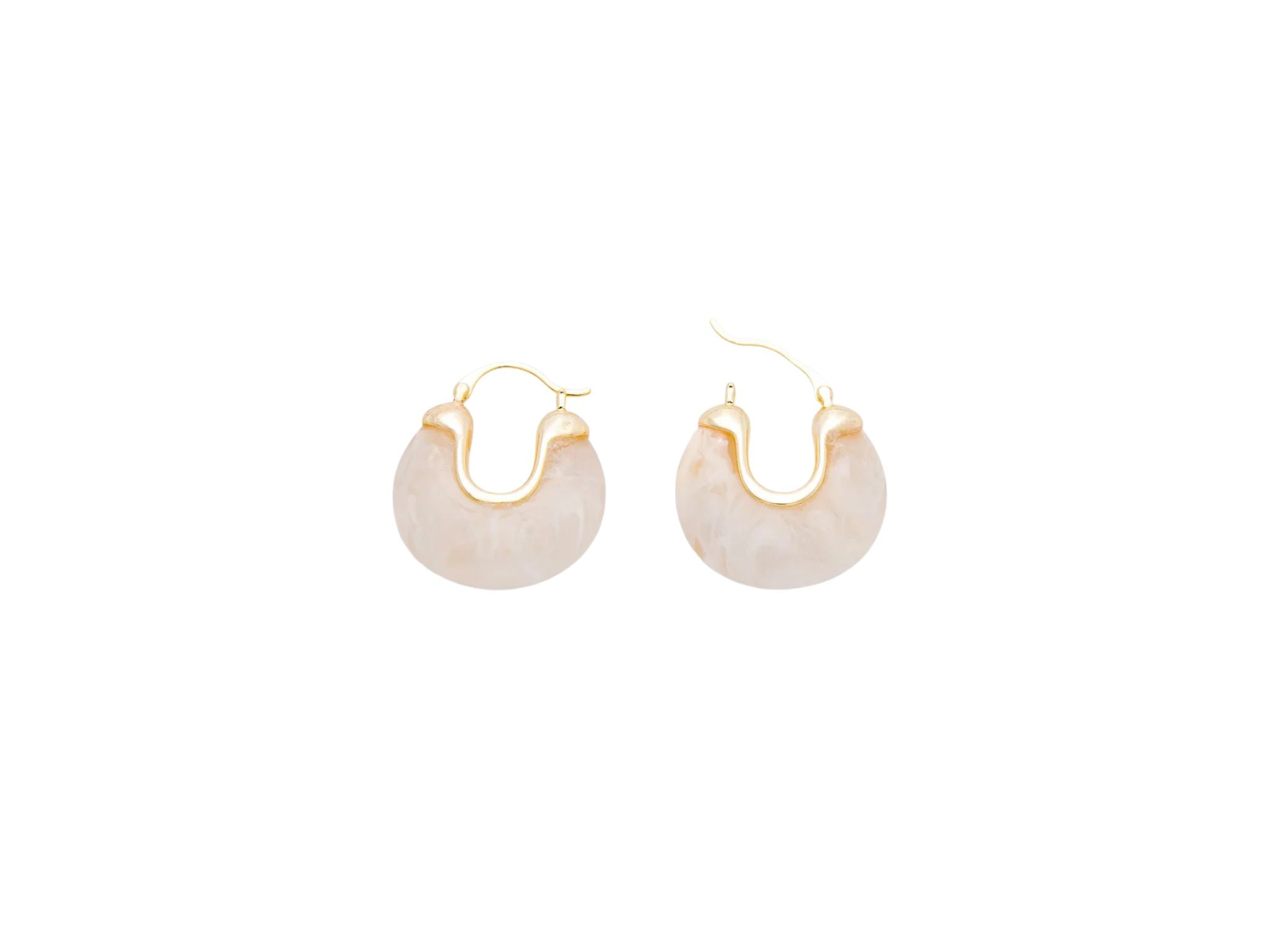 Chunky Gold Resin Earrings