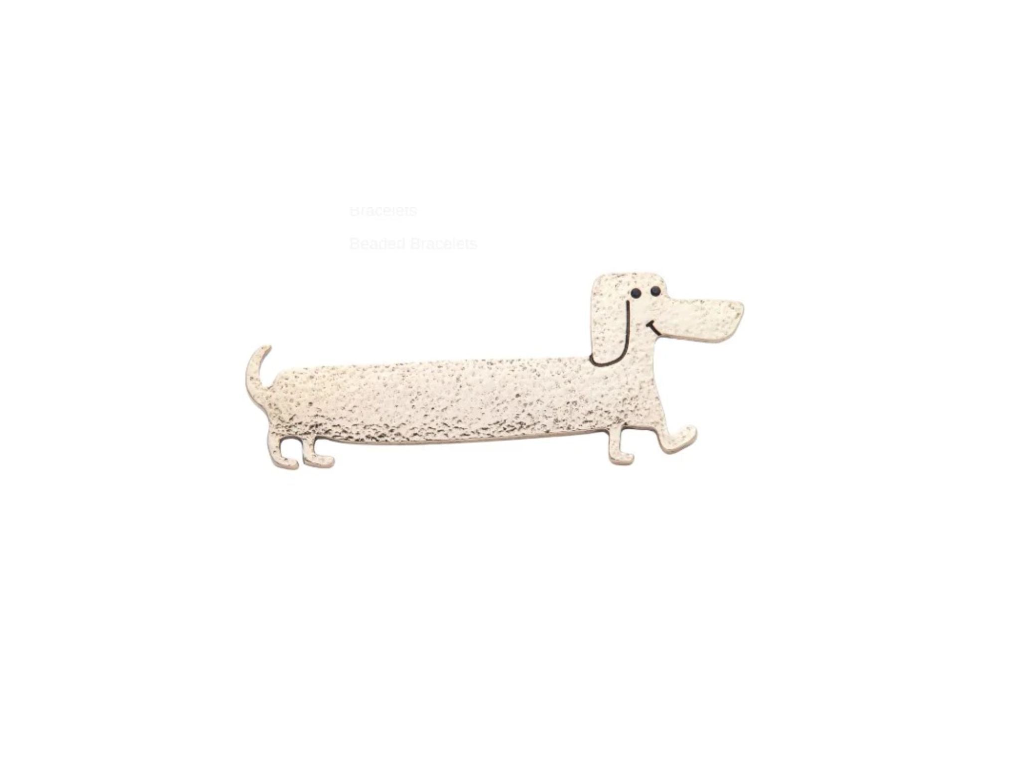 Gold Textured Dachshund Weiner Dog Brooch