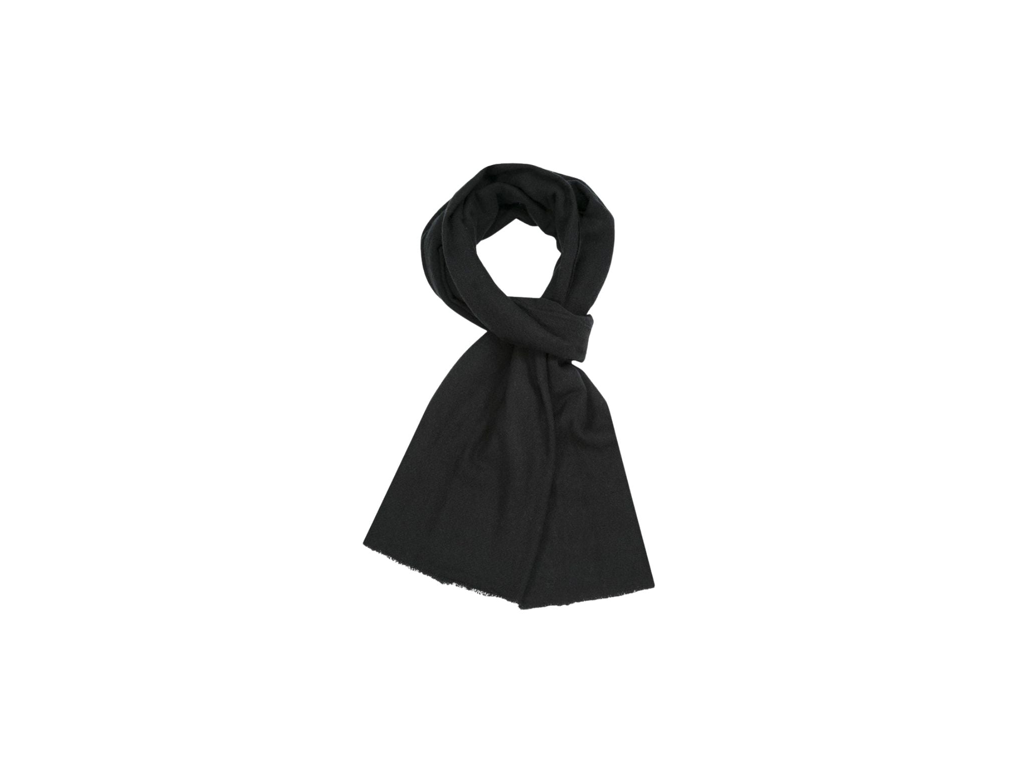 Color Cashmere Scarf- Black