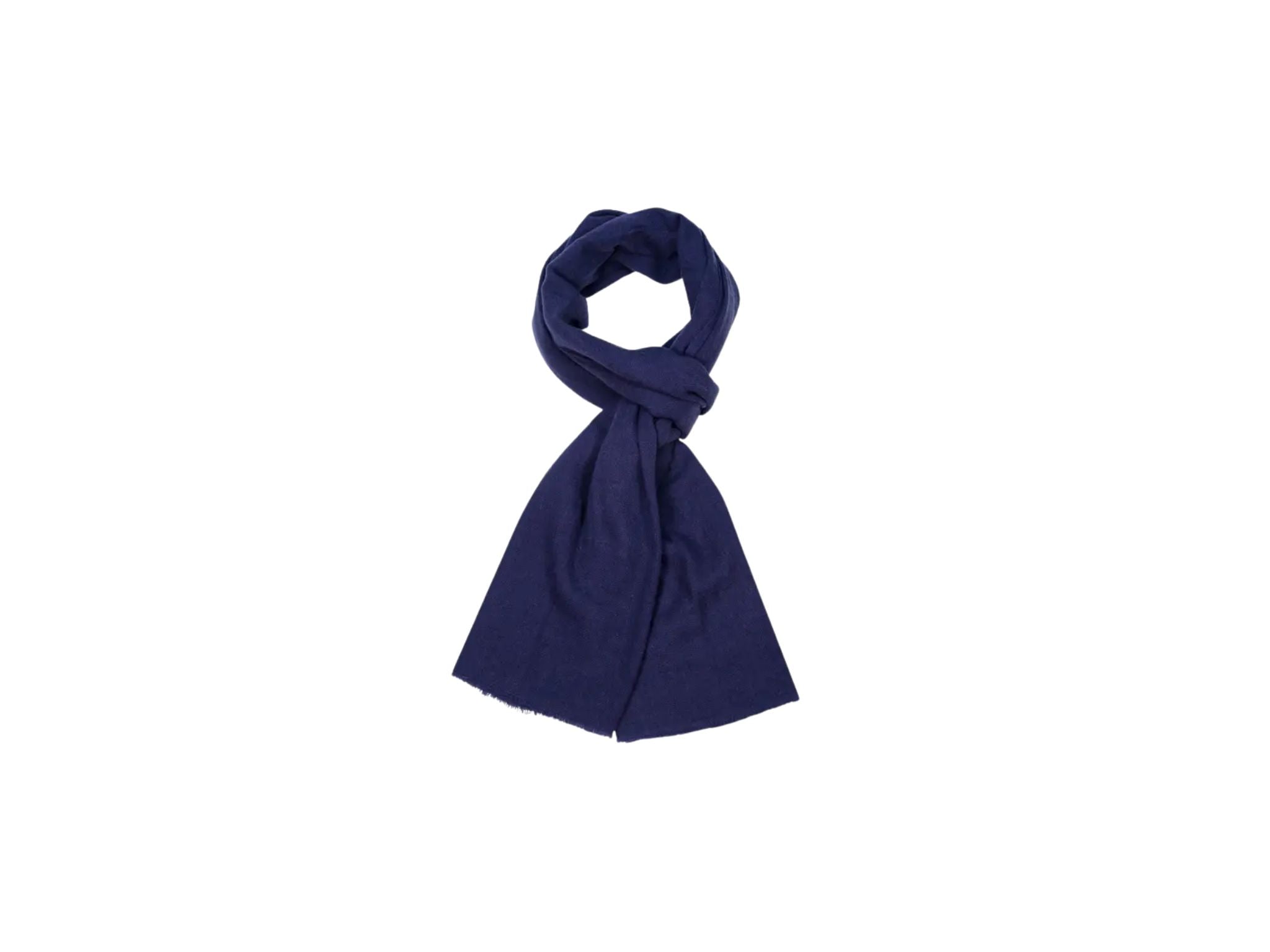 Color Cashmere Scarf- Navy Blue