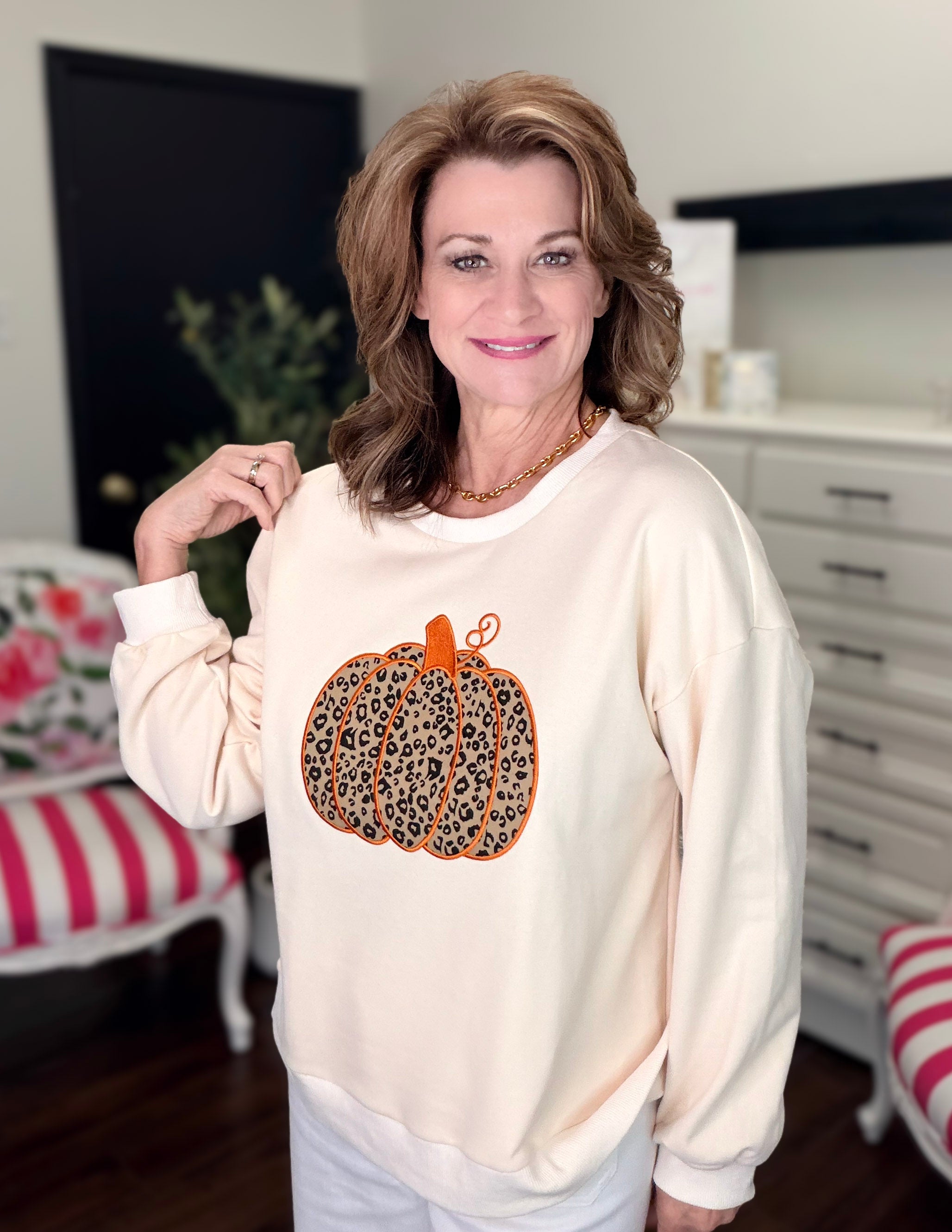 Leopard Pumpkin Patch Sweatshirt