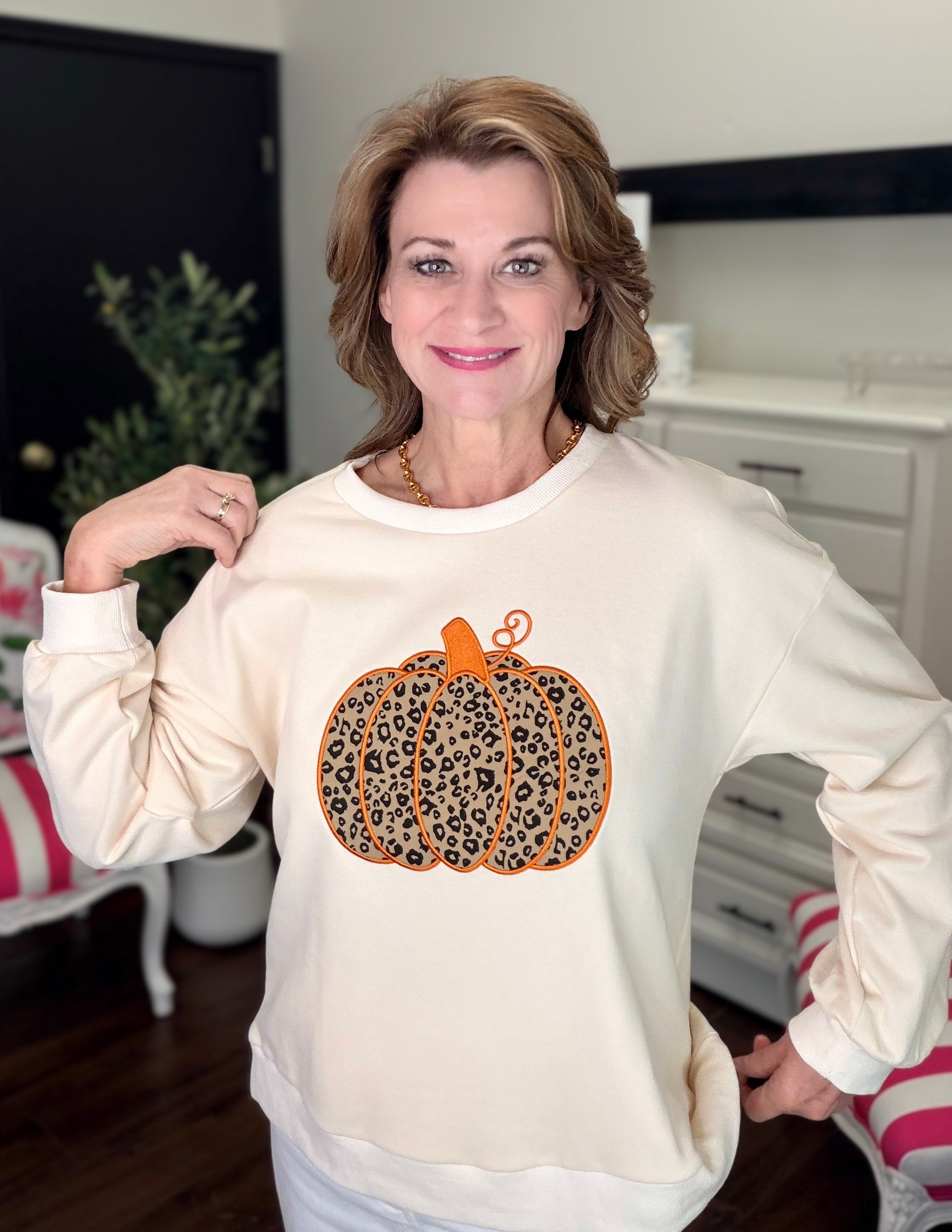 Leopard Pumpkin Patch Sweatshirt