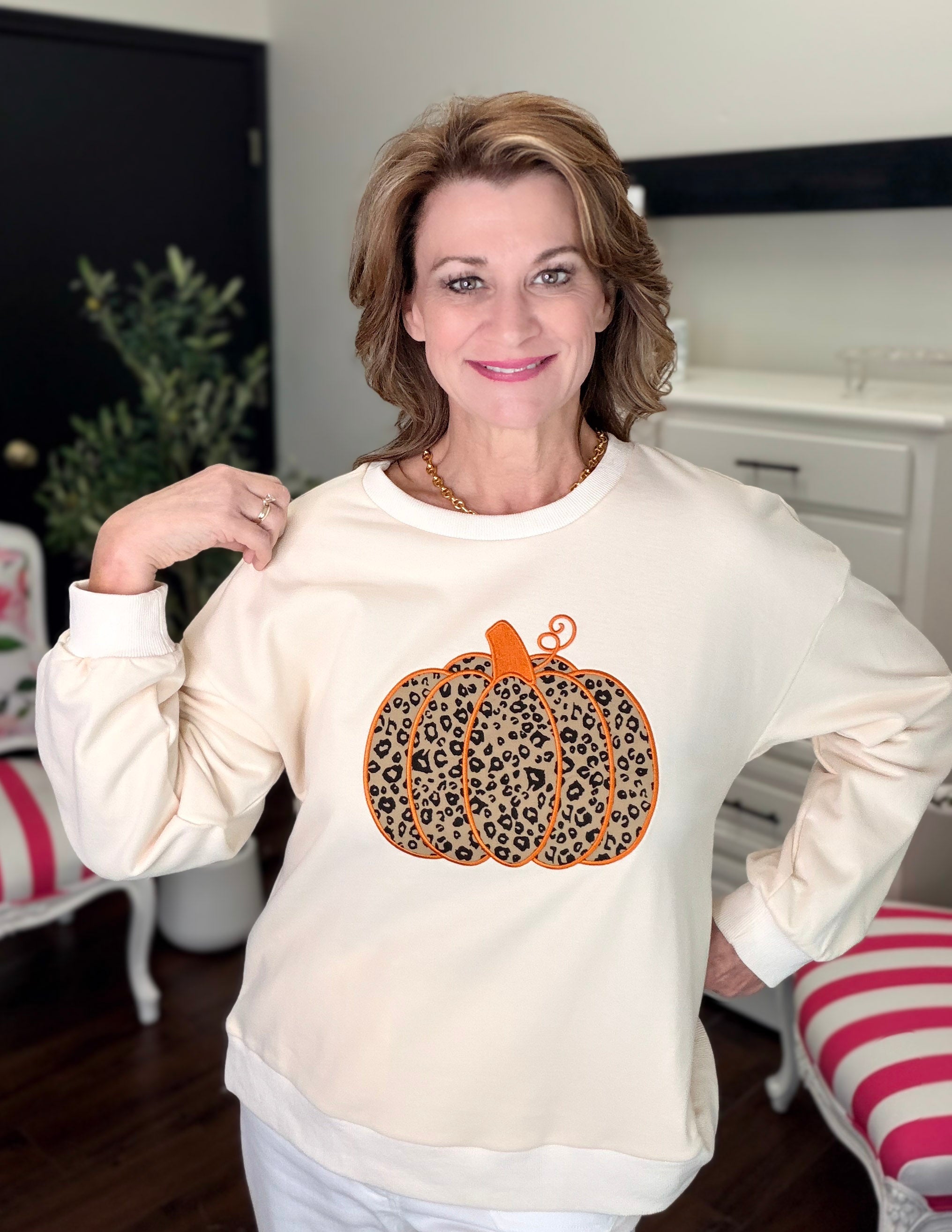 Leopard Pumpkin Patch Sweatshirt