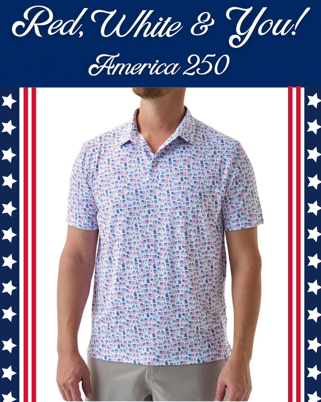 PERFORMANCE POLO OLD GLORY