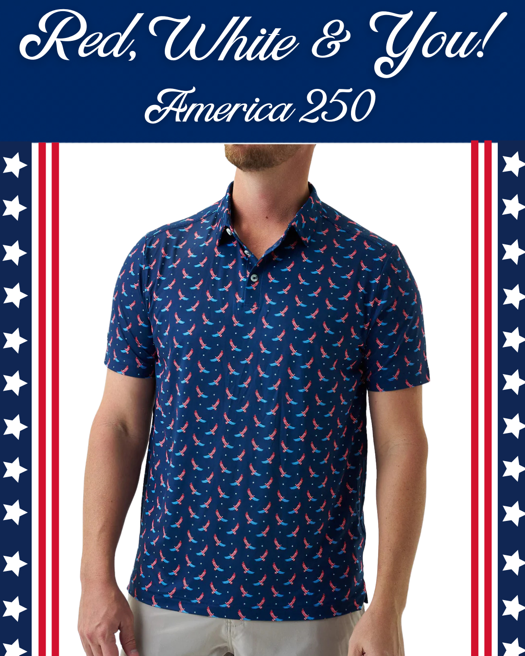USA EAGLE- PERFORMANCE POLO-NAVY