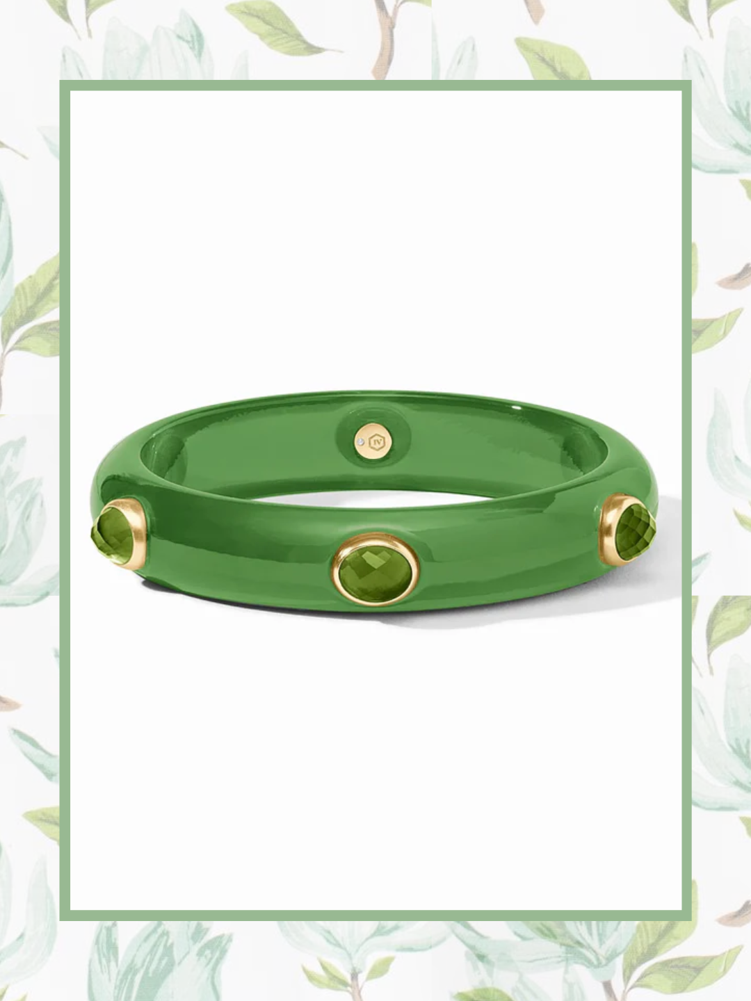 [Julie Vos]Carnaby Stone Bangle-Palmetto Green