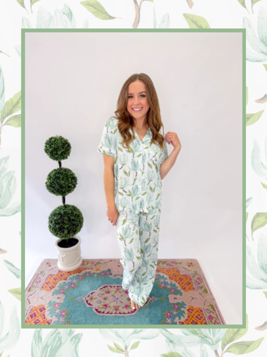 Audrey Short Sleeve Button Up Sleep Shirt  - Aqua