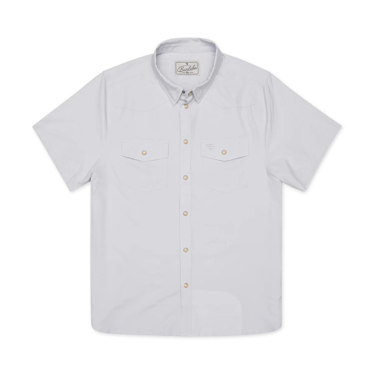 [Burlebo] Performance Western Shirt - Light Grey