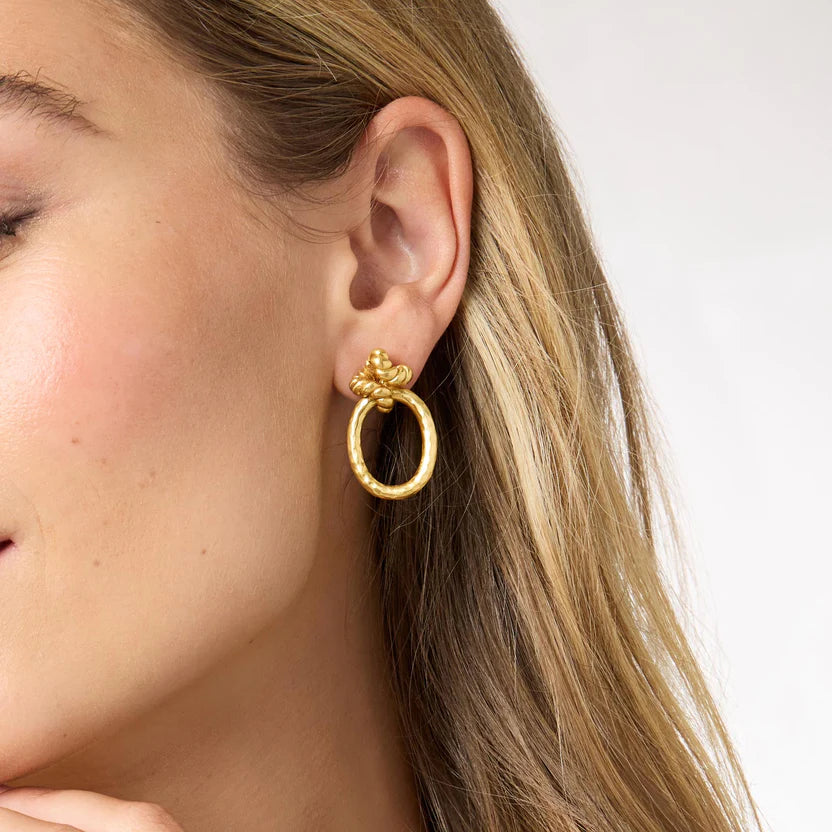 [Julie Vos] Nassau Demi Doorknocker Earring-Gold
