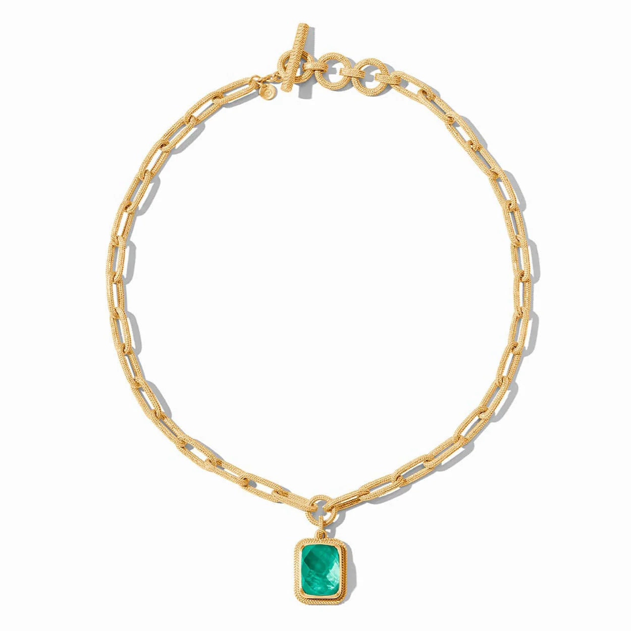 [Julie Vos] Cheval Paperclip Statement Necklace-Emerald