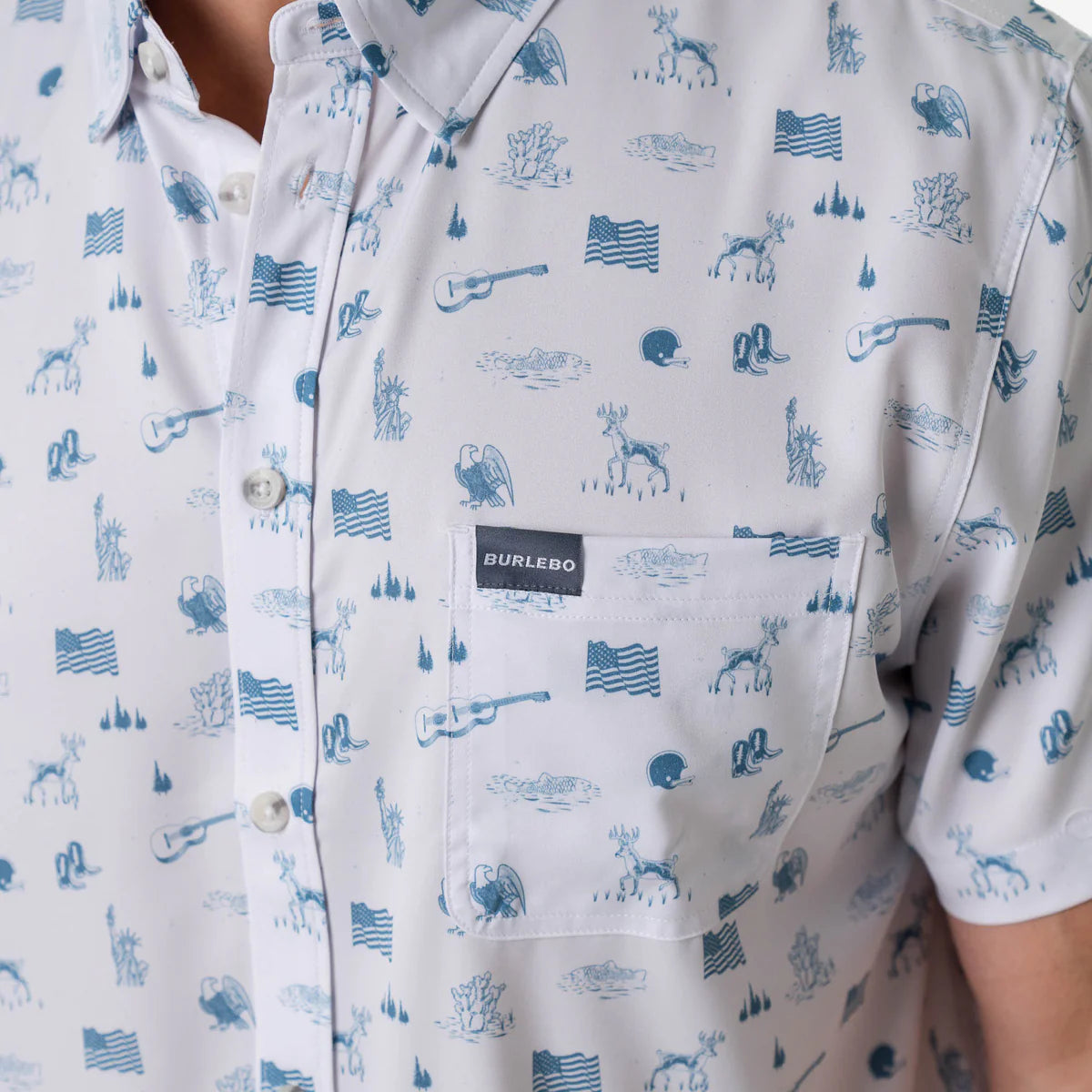 [Burlebo] Performance Button Up - America The Great